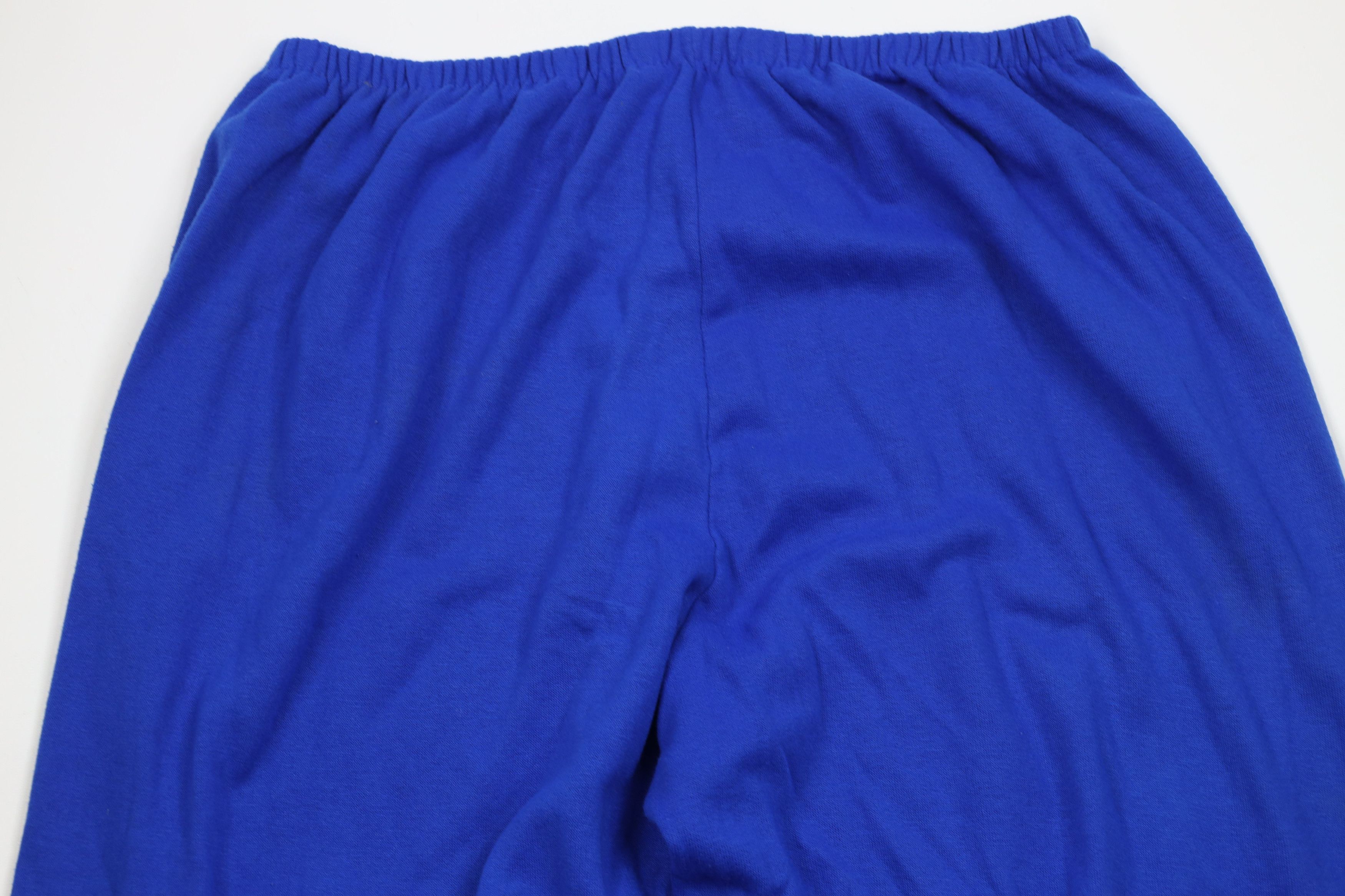 Vintage Vintage 70s Streetwear Cuffed Sweatpants Joggers Blue USA Size 32" / US 10 / IT 46 - 8 Thumbnail