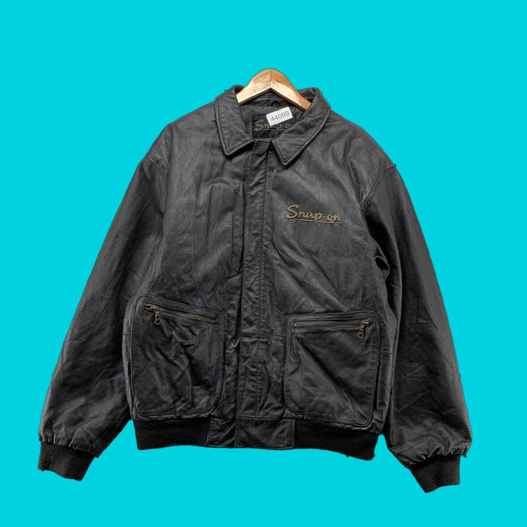 Vintage VINTAGE Snap-on Bomber Jacket Mens L Brown Embroidered Zipper Pocket Jacket Size US L / EU 52-54 / 3 - 1 Thumbnail