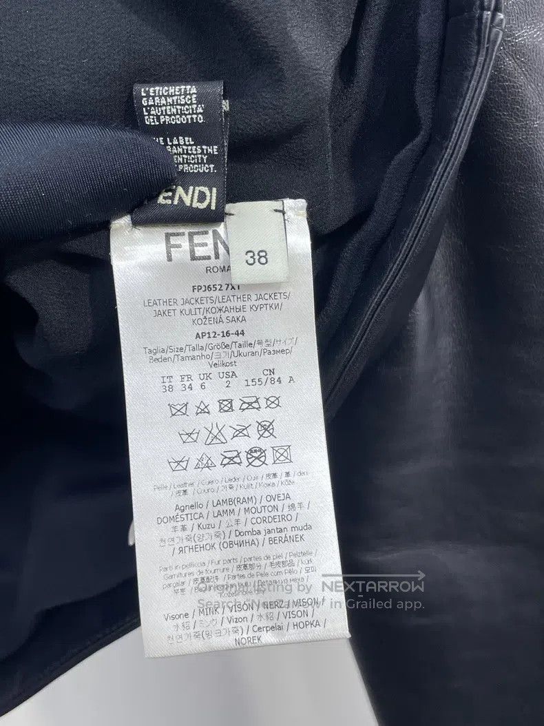 Fendi Fendi Little Monster Leather Jacket Size XS / US 0-2 / IT 36-38 - 9 Thumbnail