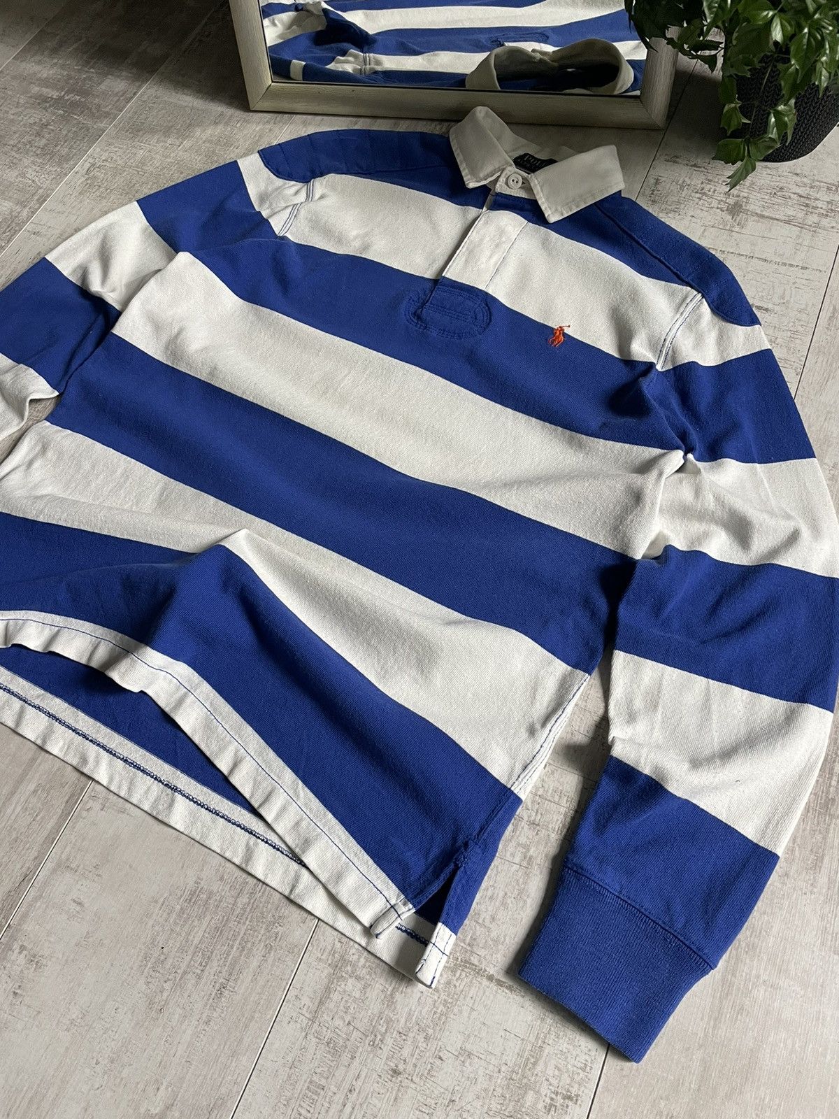 Polo Ralph Lauren × Vintage Vintage Polo Ralph Lauren Striped Rugby Long Sleeve RARE Size US M / EU 48-50 / 2 - 6 Thumbnail