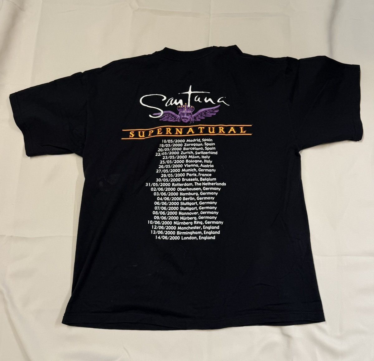 Vintage 1999 Carlos Santana Supernatural Album T-shirt Vintage Size US XL / EU 56 / 4 - 2 Thumbnail