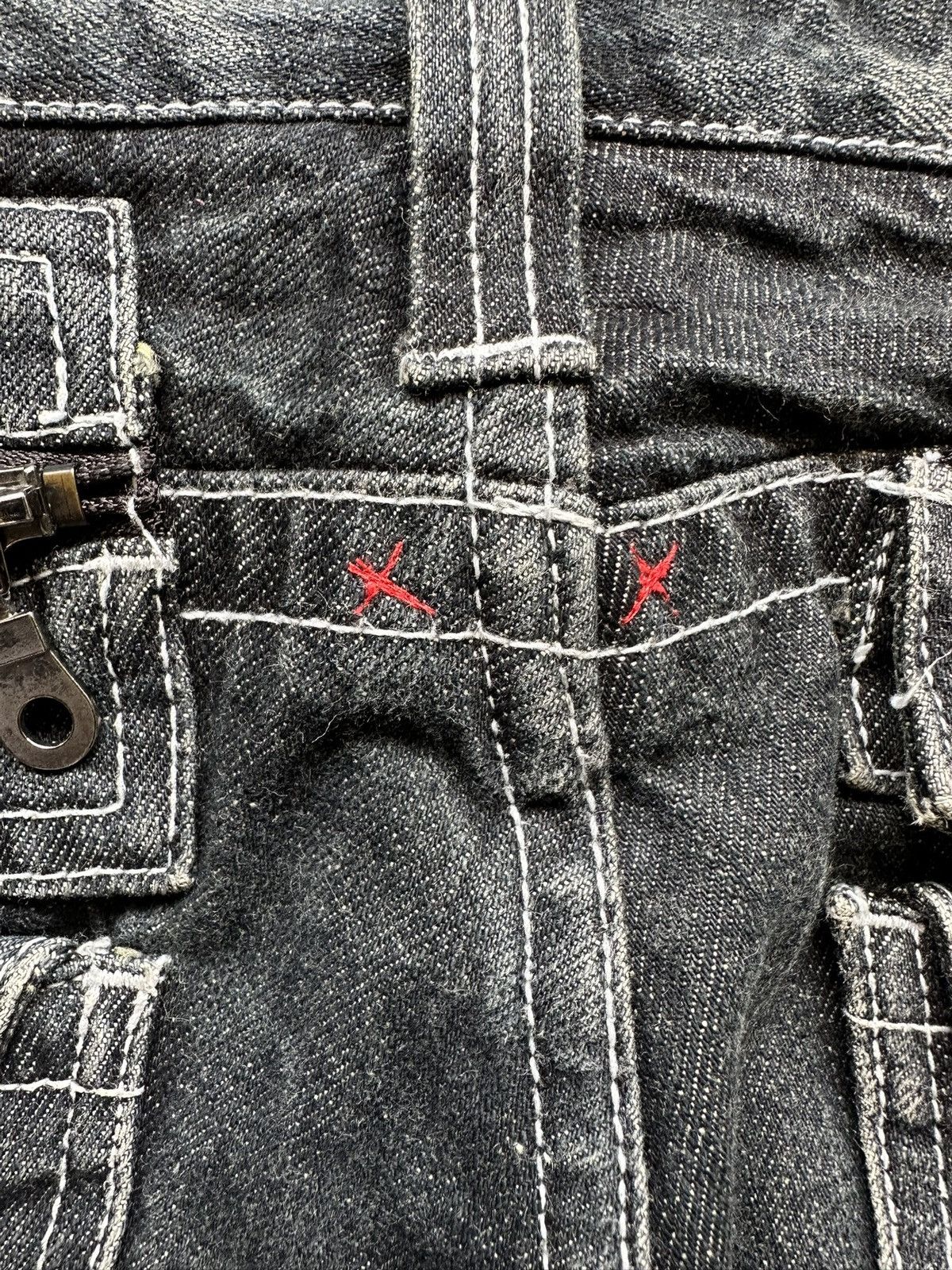 semanticdesign Early 00's Semanticdesign - J-rock whiskered jeans Size US 30 / EU 46 - 23 Thumbnail