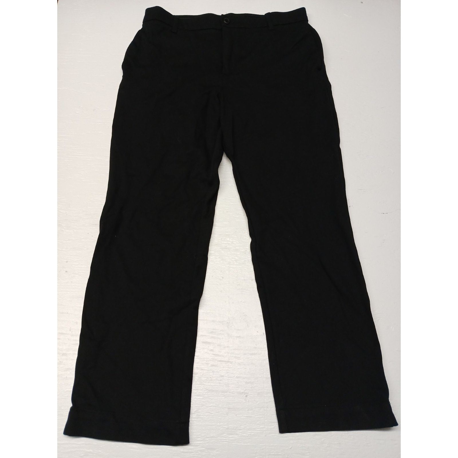 Lee Lee (16) Womens Black Relaxed Stretch Smart Fit Dress Slacks Size 38" / US 16 / IT 52 - 1 Thumbnail