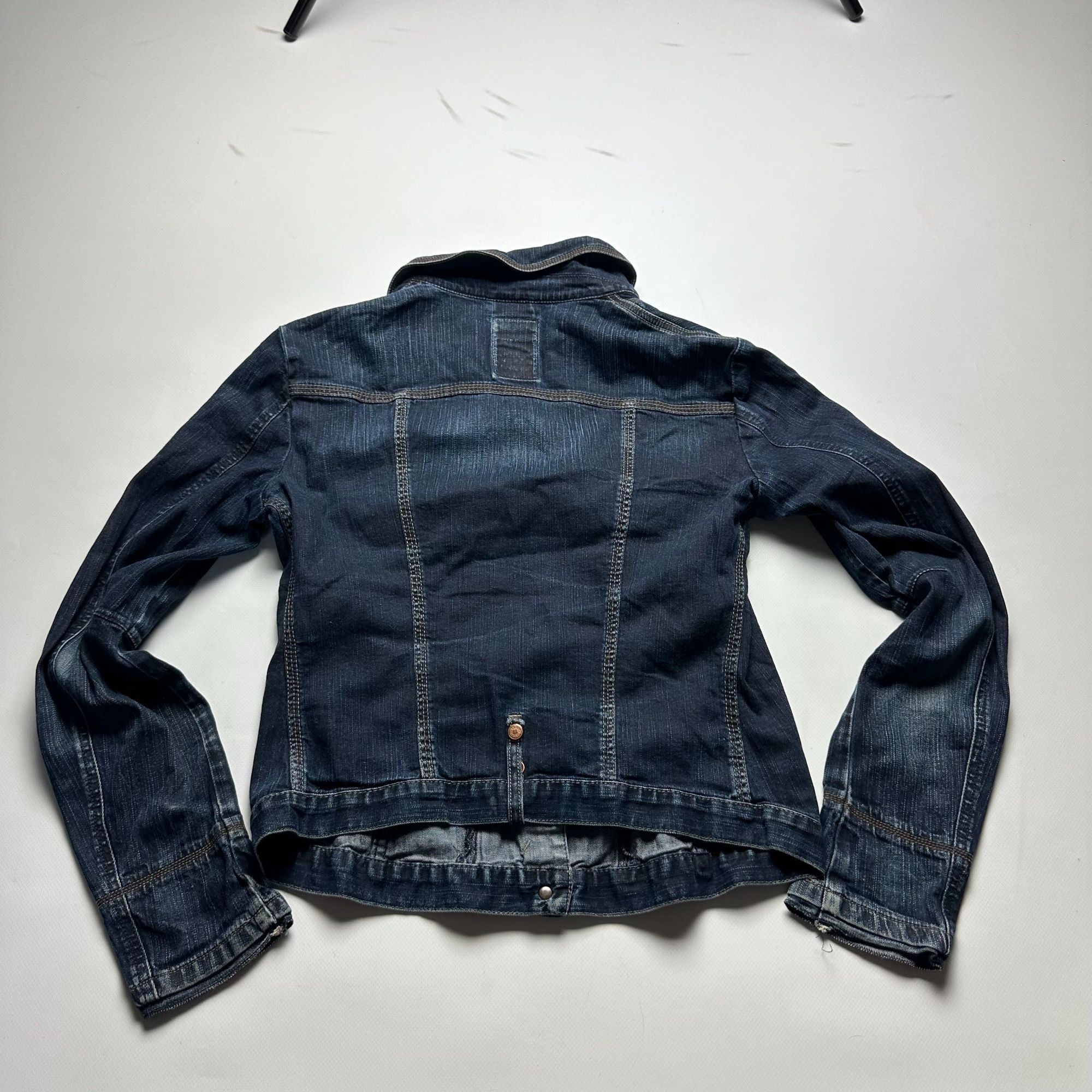 Marithe + Francois Girbaud Marithé François Girbaud Navy Denim Jacket Medium 90s Archiv Size M / US 6-8 / IT 42-44 - 3 Thumbnail