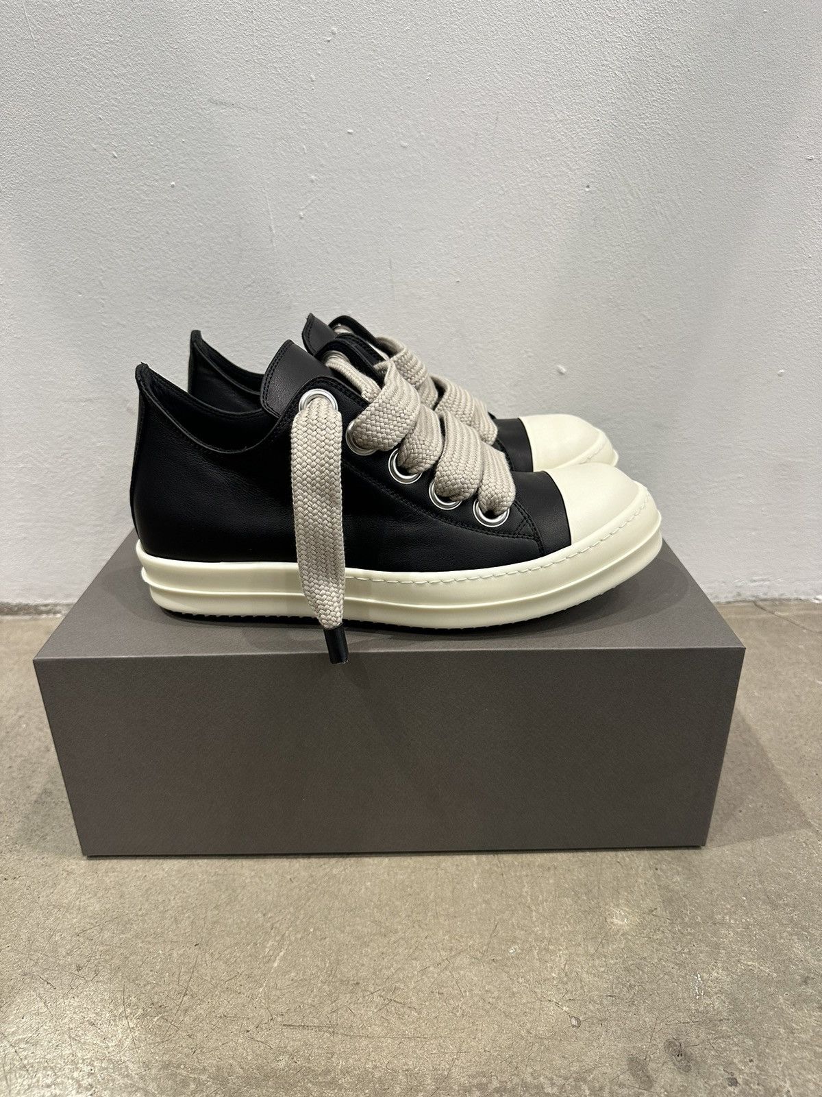 Rick Owens RICK OWENS - Jumbo Low Black Milk | Grailed