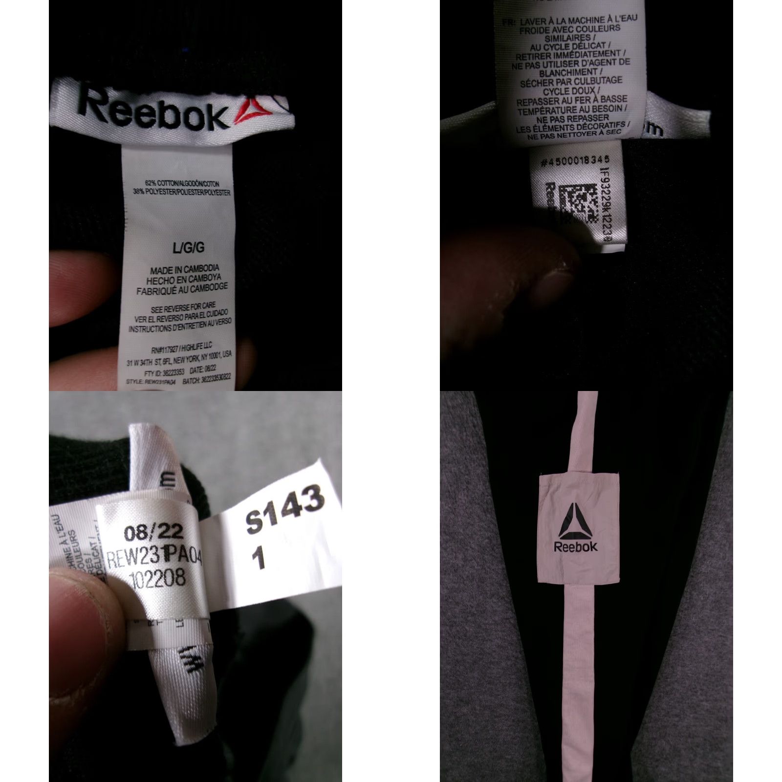 Reebok Reebok Pants Womens Large Black Joggers Casual Athleisure Logo Level Up Track Pants Size 36" / US 14 / IT 50 - 8 Thumbnail