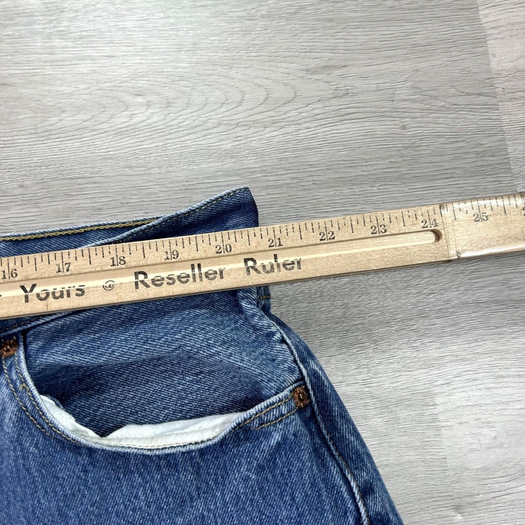 Levi's Levi's 501 Jeans Mens 40x28 Blue Button Fly Straight Cotton Denim Pants Regular Fit Accessories: Pockets Size US 40 / EU 56 - 7 Thumbnail