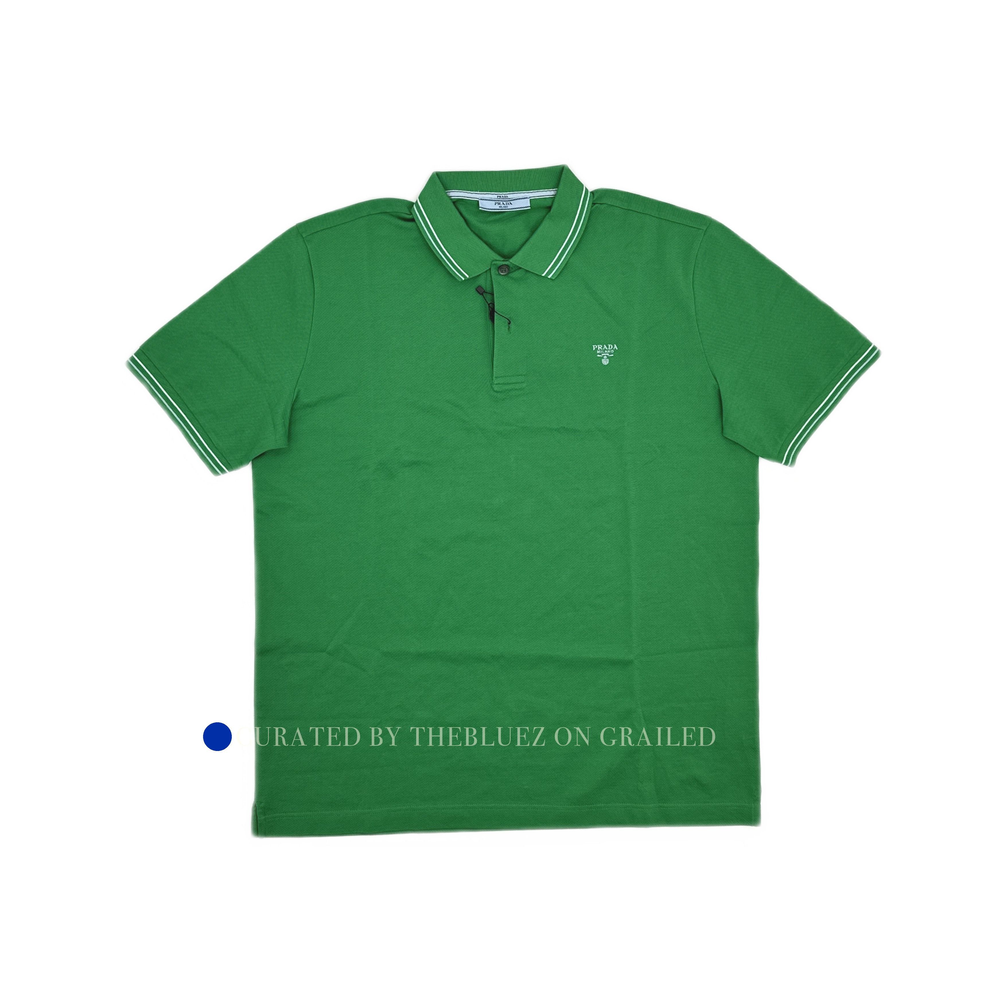 Prada Classic Green Polo Shirt in XXL Size US XXL / EU 58 / 5 - 1 Thumbnail
