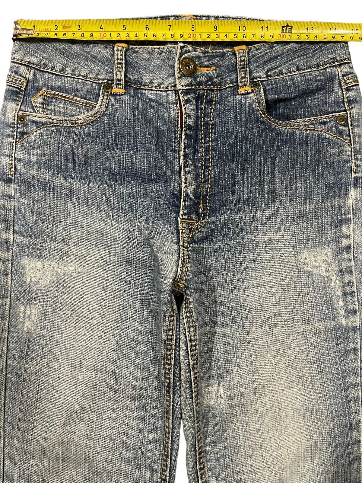 Hysteric Glamour Vintage Japanese Brand Blue Wash Style Bootcut Jeans Size US 28 / EU 44 - 9 Thumbnail