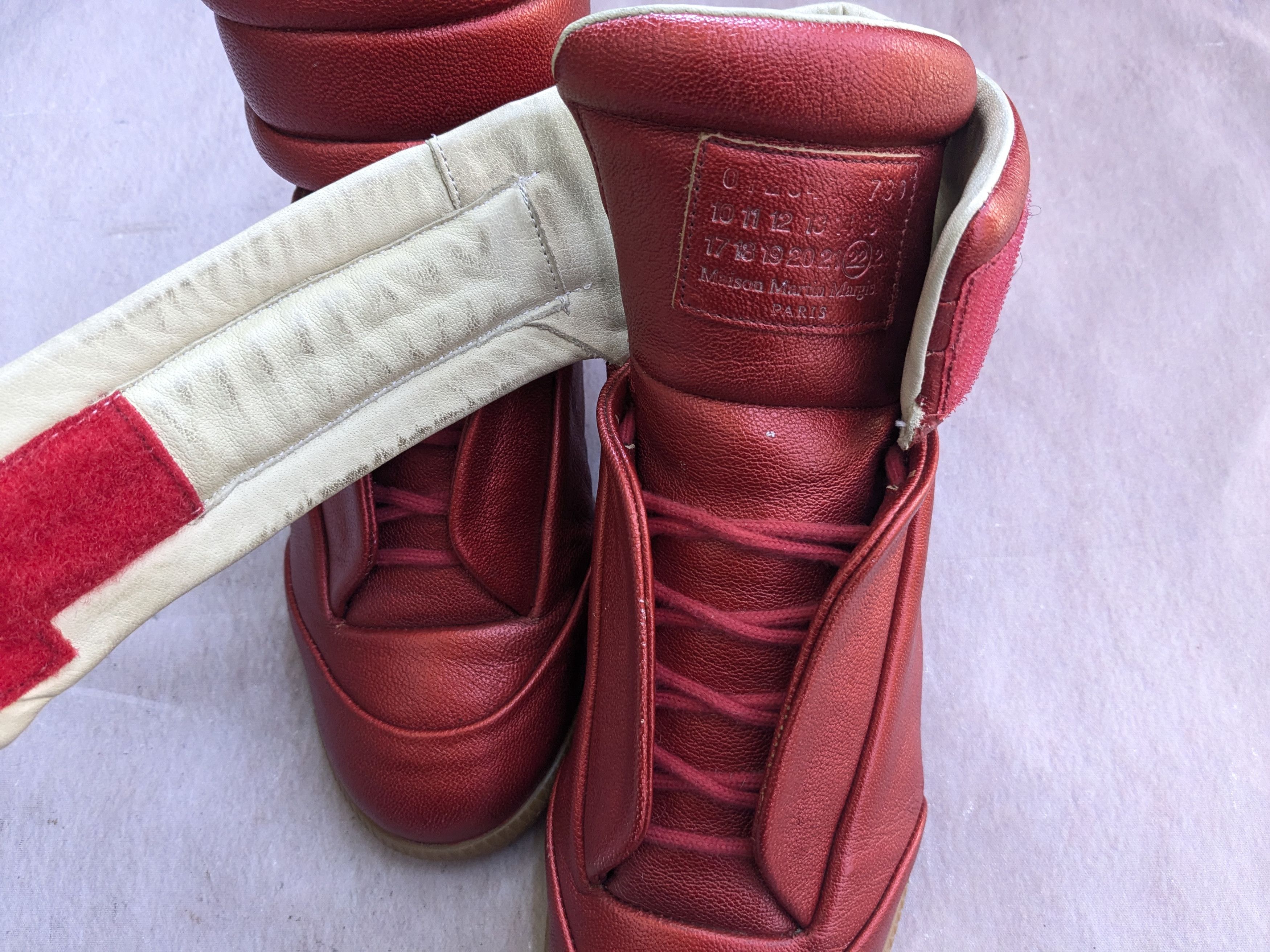 Maison Margiela Future Red Gum 8 41 Leather High Tops