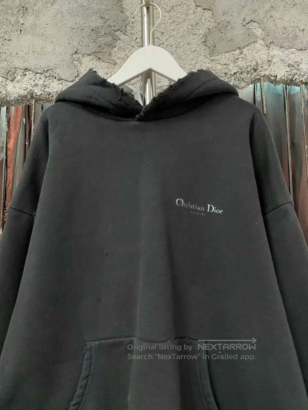 Dior Dior Distressed Logo Hoodie in Size Large. Size US L / EU 52-54 / 3 - 3 Thumbnail