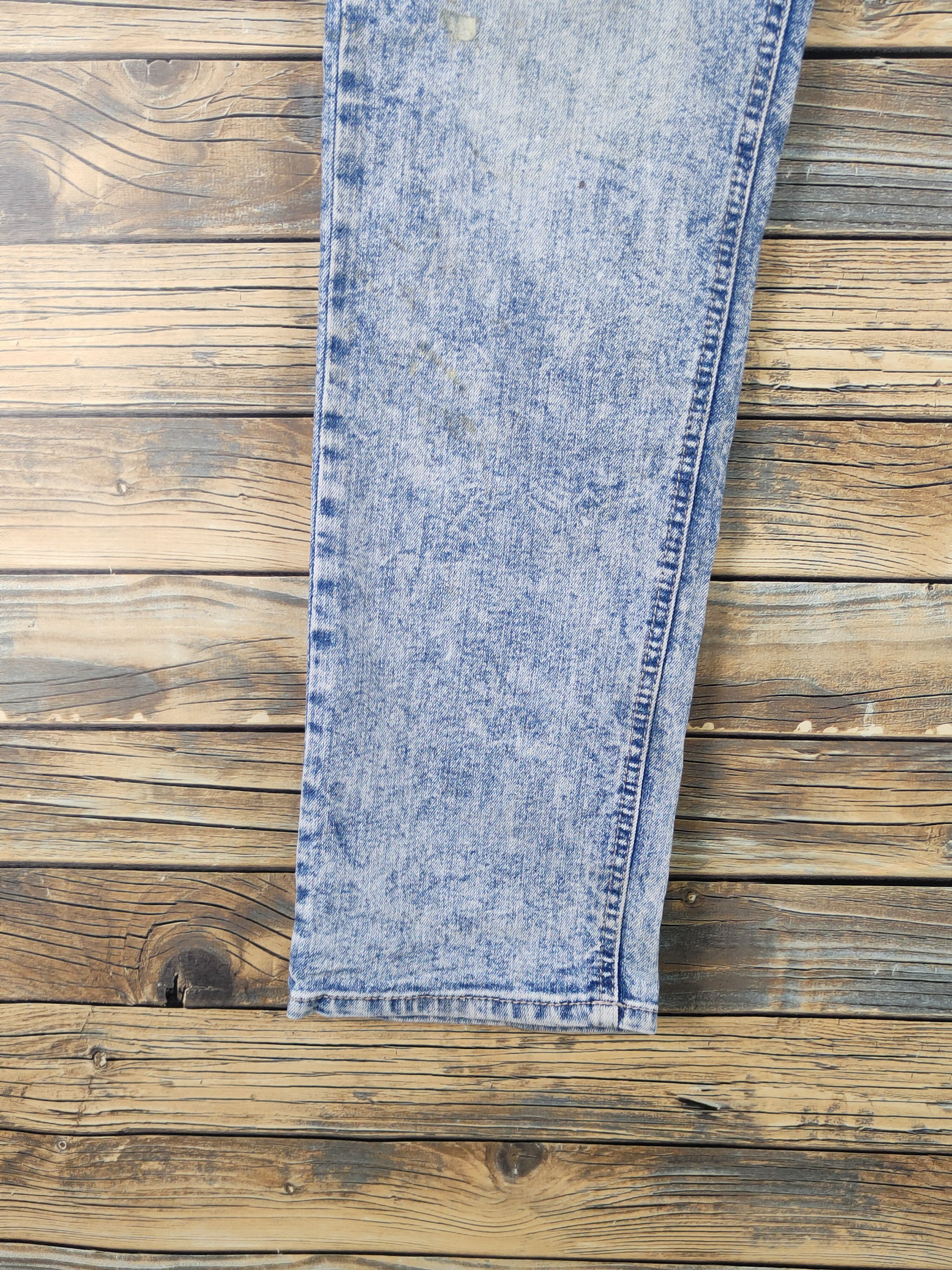 Japanese Brand Avail Mode Blue Distressed Ripped vintage denim Jeans #W1565 Size US 34 / EU 50 - 4 Thumbnail