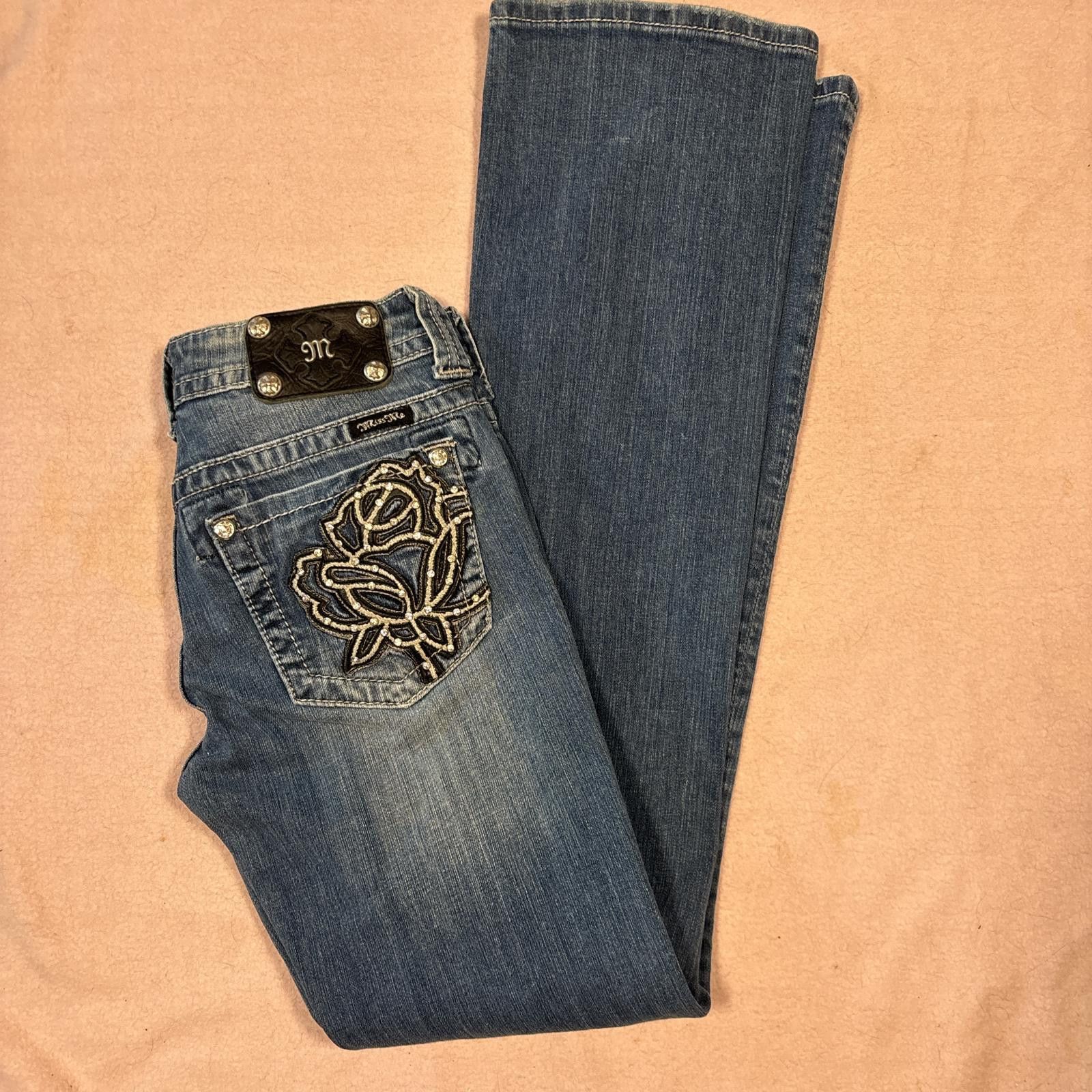 Other vintage miss me distressed flare jeans Size 28" / US 6 / IT 42 - 1 Thumbnail