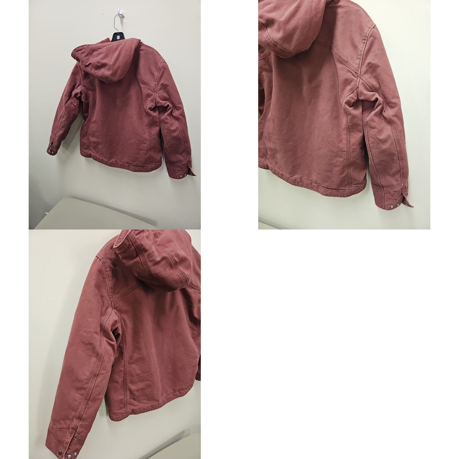 Carhartt VINTAGE Carhartt Canvas Workwear Hooded Sherpa Purple Coat Women's Small 100657 609 Size S / US 4 / IT 40 - 8 Thumbnail