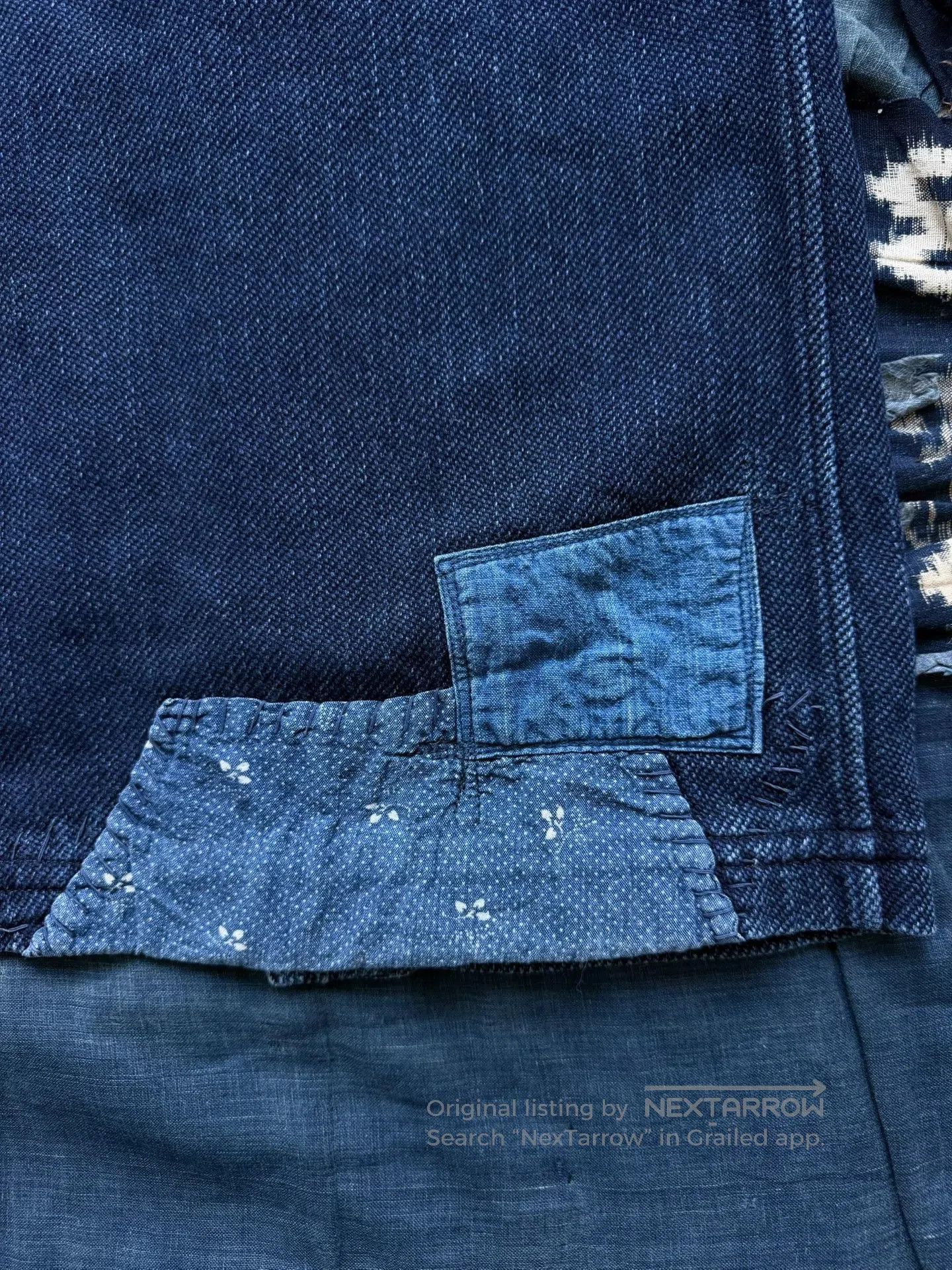 Soulive Soulive Setto Indigo Washed Patchwork Robe. Size US M / EU 48-50 / 2 - 8 Thumbnail