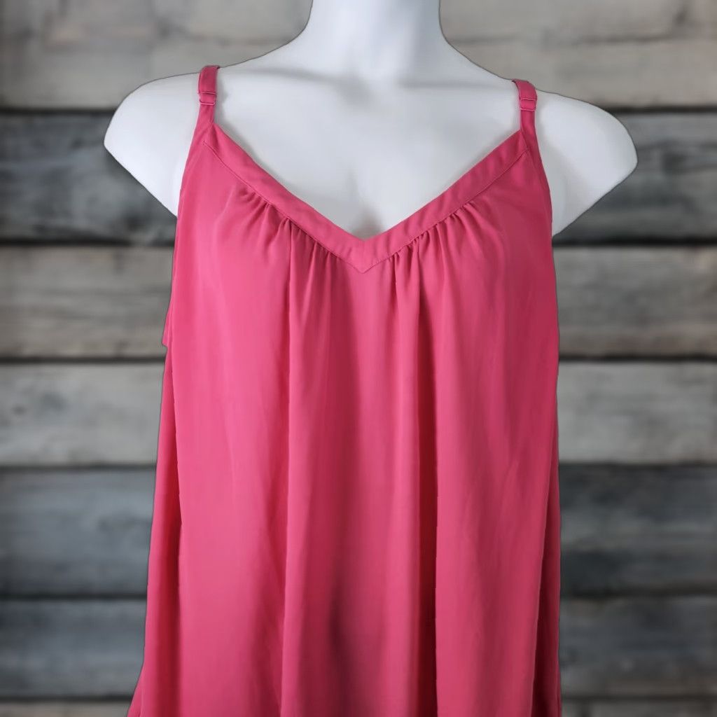 Torrid Torrid Cami Tank Pink Solid Straps Sz 3X Plus Women's Sleeveless Pullover 24.5" Width 18" Length - Basic Style Endeavor Size XXL / US 16-18 / IT 52-54 - 1 Thumbnail