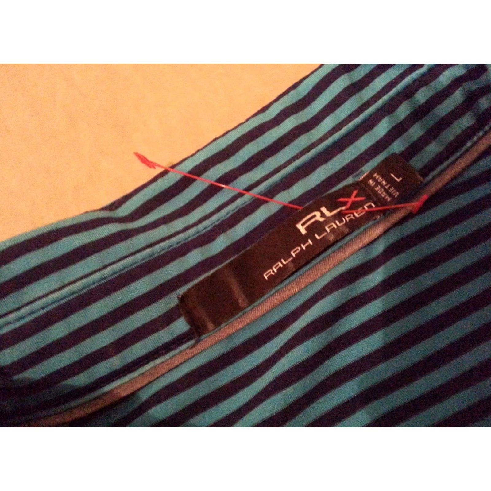 Polo Ralph Lauren VINTAGE Mens Polo Ralph Lauren RLX Polo Shirt L Large Blue Teal Stripes Mens, Polo, Shirt, RLX, Striped, Blue, Polo Ralph Lauren, Size L Size US L / EU 52-54 / 3 - 6 Thumbnail