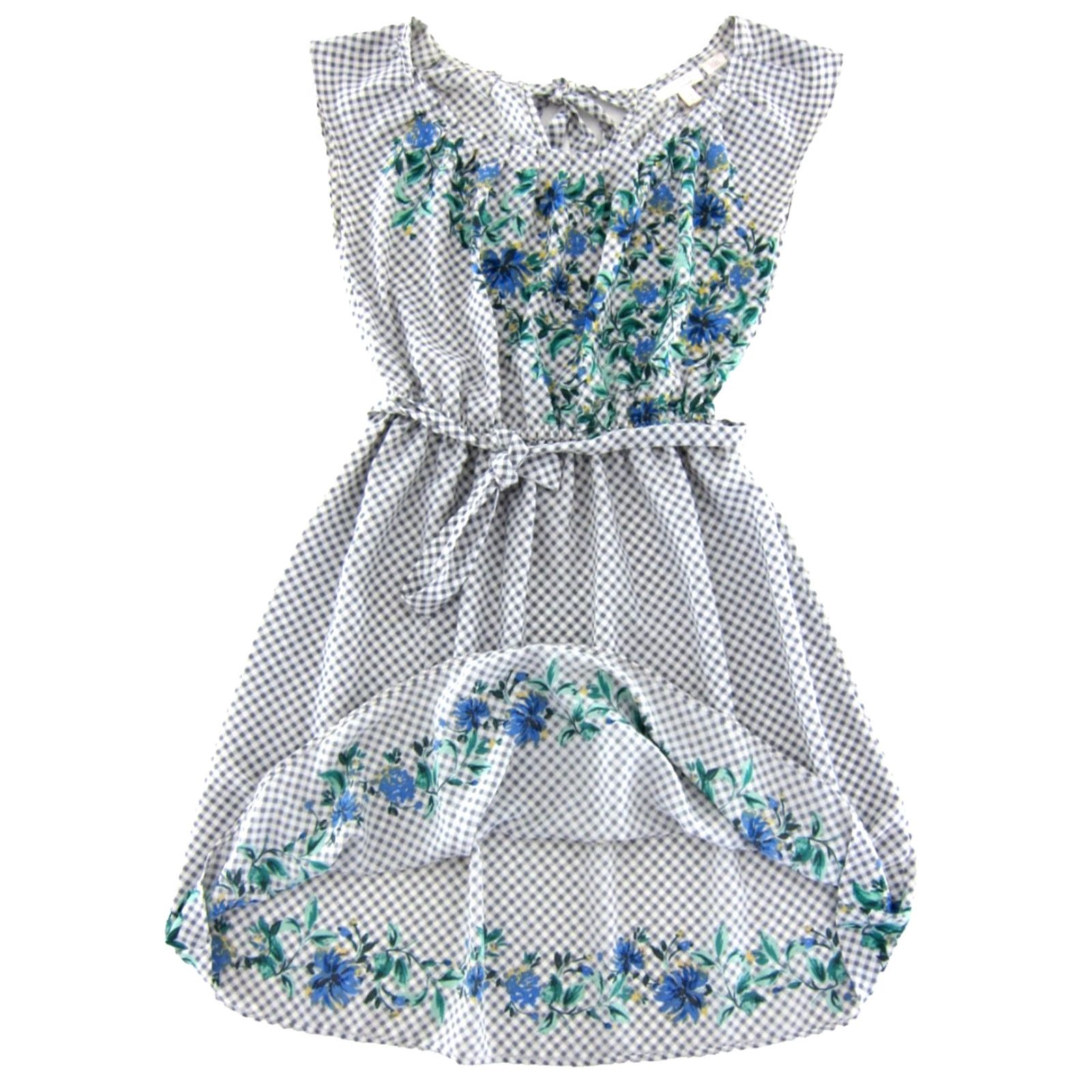 Vintage LC Lauren Conrad Plaid Floral Grey White Cap Sleeve Sheath Dress XS Size XS / US 0-2 / IT 36-38 - 5 Thumbnail