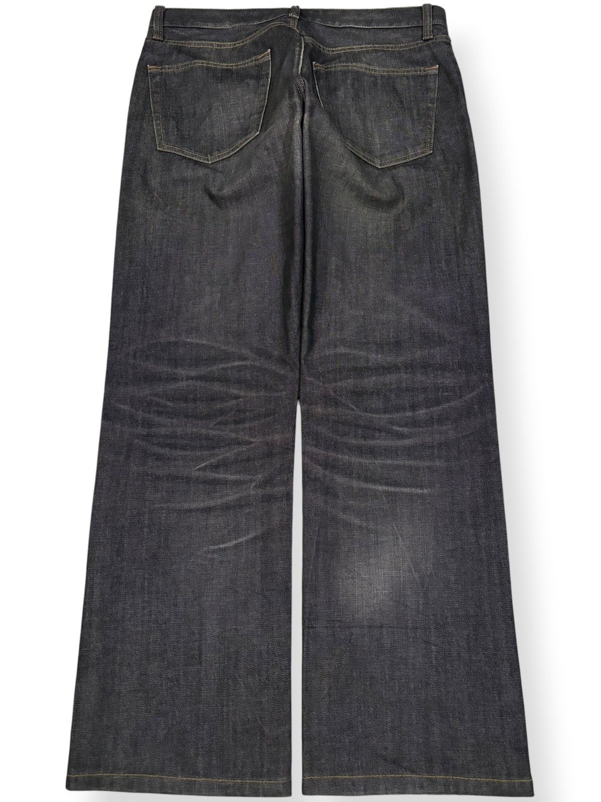 Uniqlo Vintage Uniqlo UJ Black Honeycomb Faded Jeans Size US 32 / EU 48 - 2 Thumbnail
