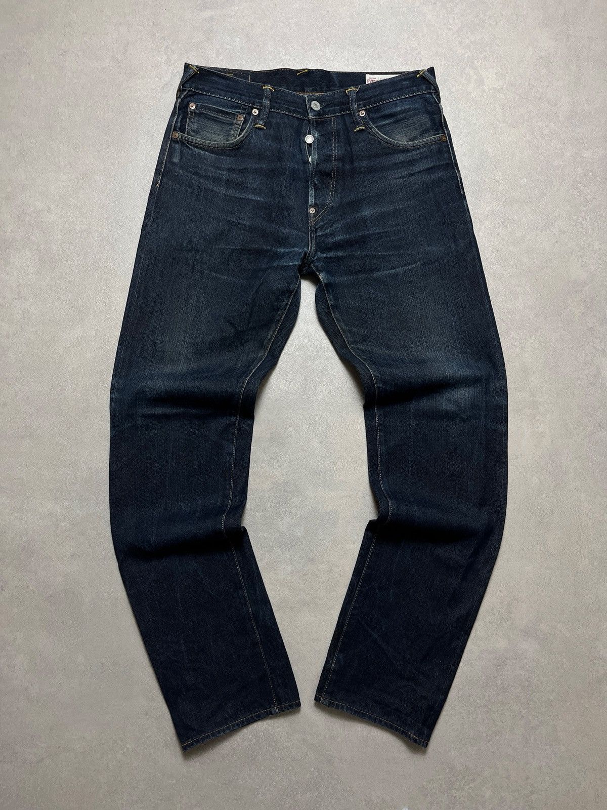 Evisu Evisu Painted Khaki Seagull Selvedge Denim Jeans Size US 30 / EU 46 - 7 Thumbnail