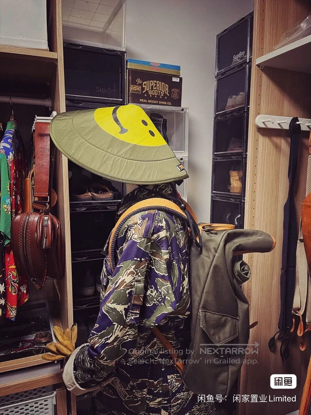 Kapital kapital smiley sun hat with logo. Size ONE SIZE - 3 Thumbnail