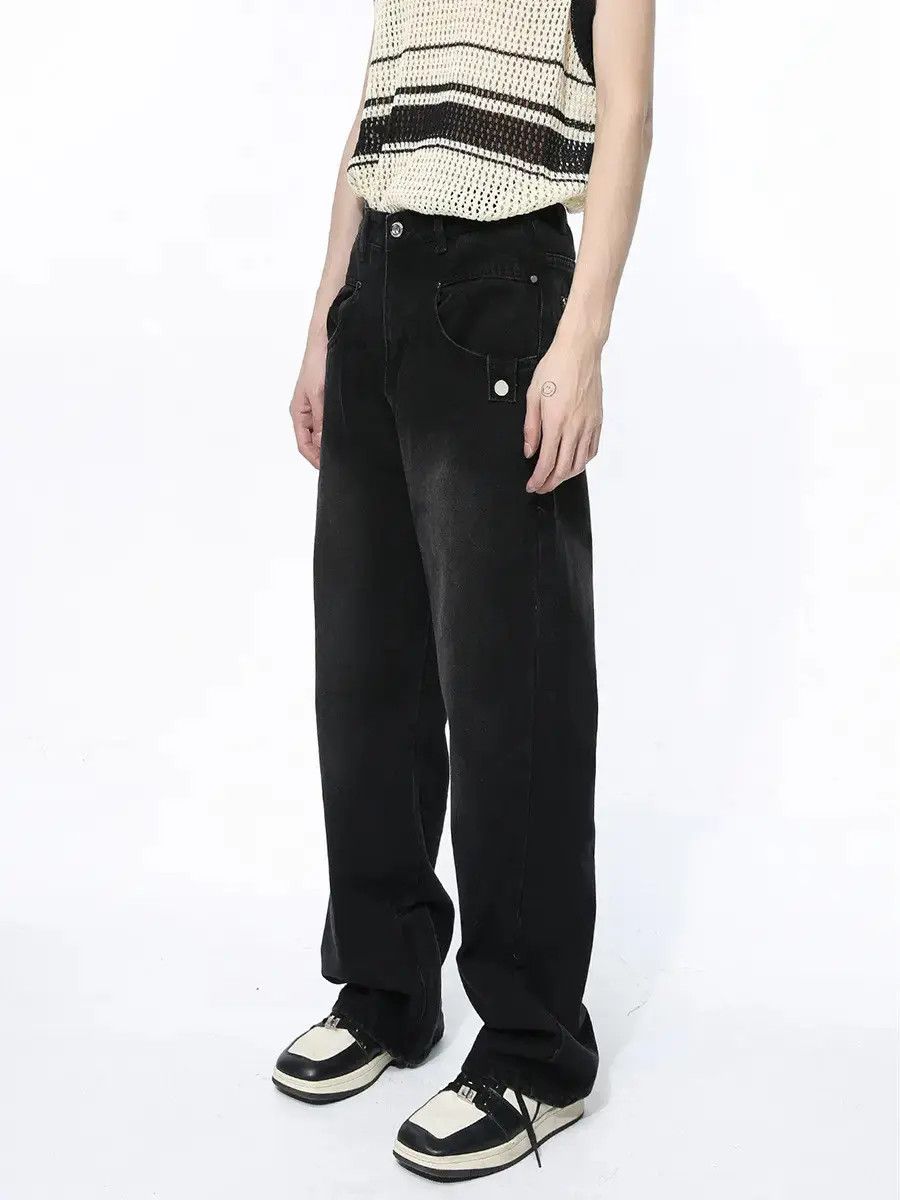 Japanese Brand Retro loose straight leg wide leg jeans Size US 32 / EU 48 - 1 Thumbnail