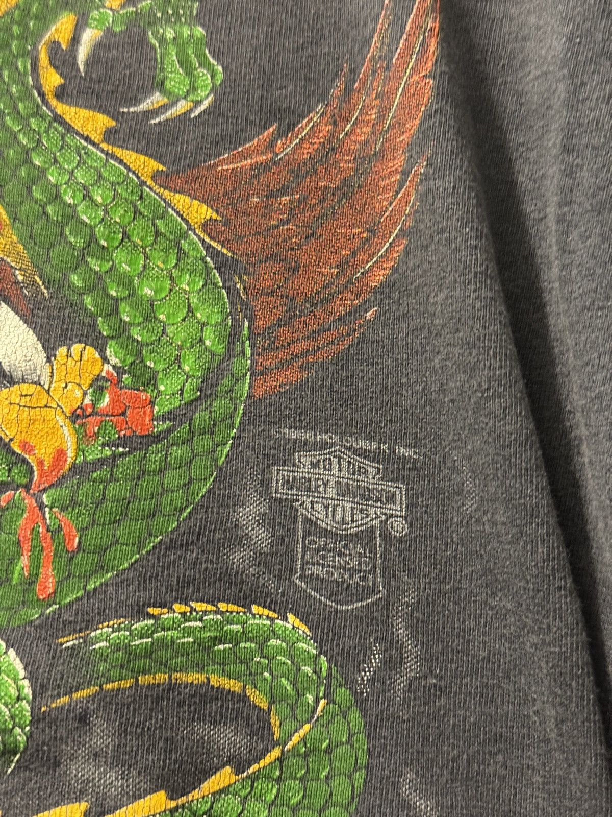Vintage 1980s Harley Davidson “The Eagle has Landed” Holoubek tee Size US XL / EU 56 / 4 - 6 Thumbnail