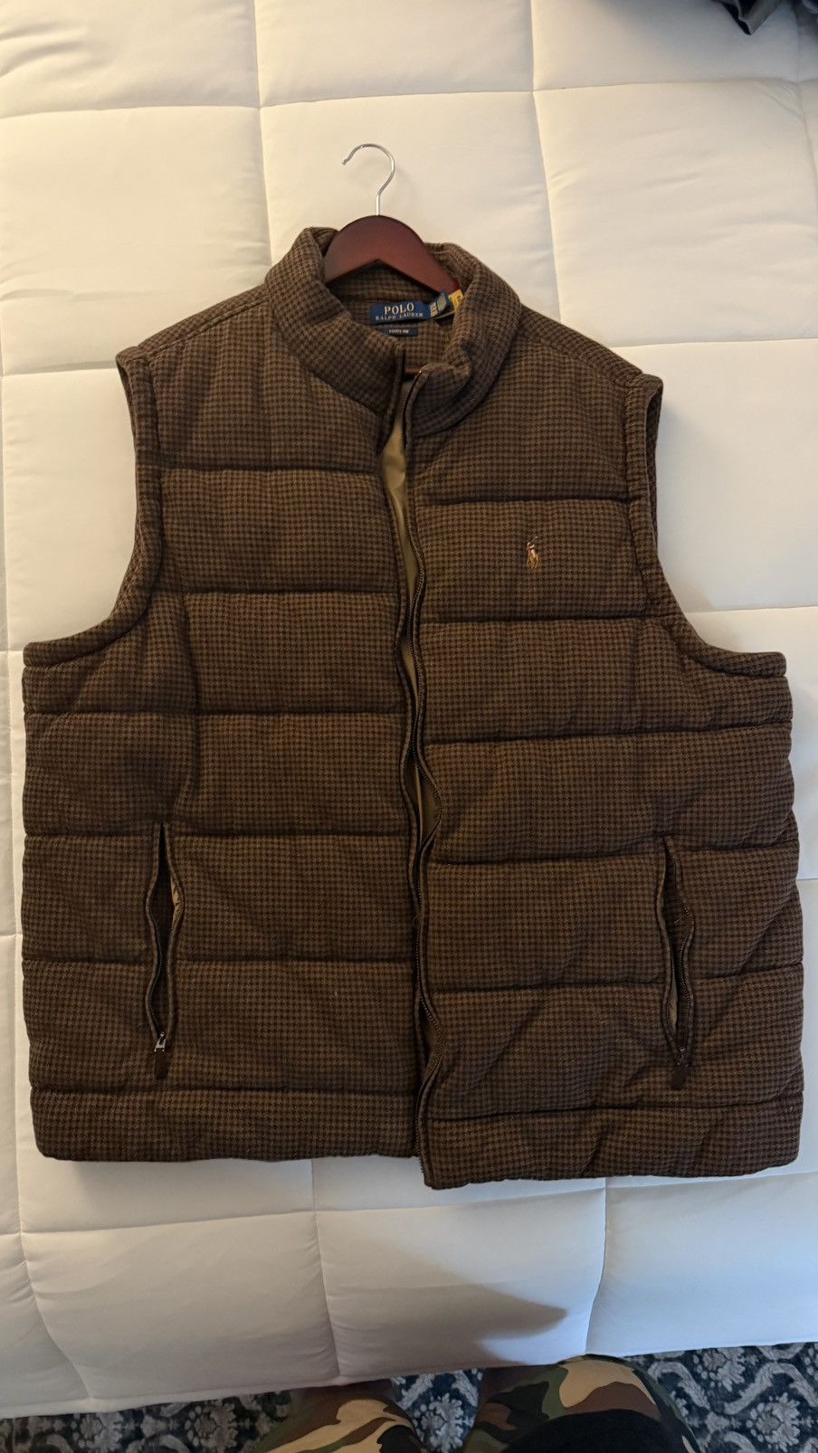Polo Ralph Lauren Ralph Lauren Houndstooth Down Vest Size US XL / EU 56 / 4 - 1 Thumbnail