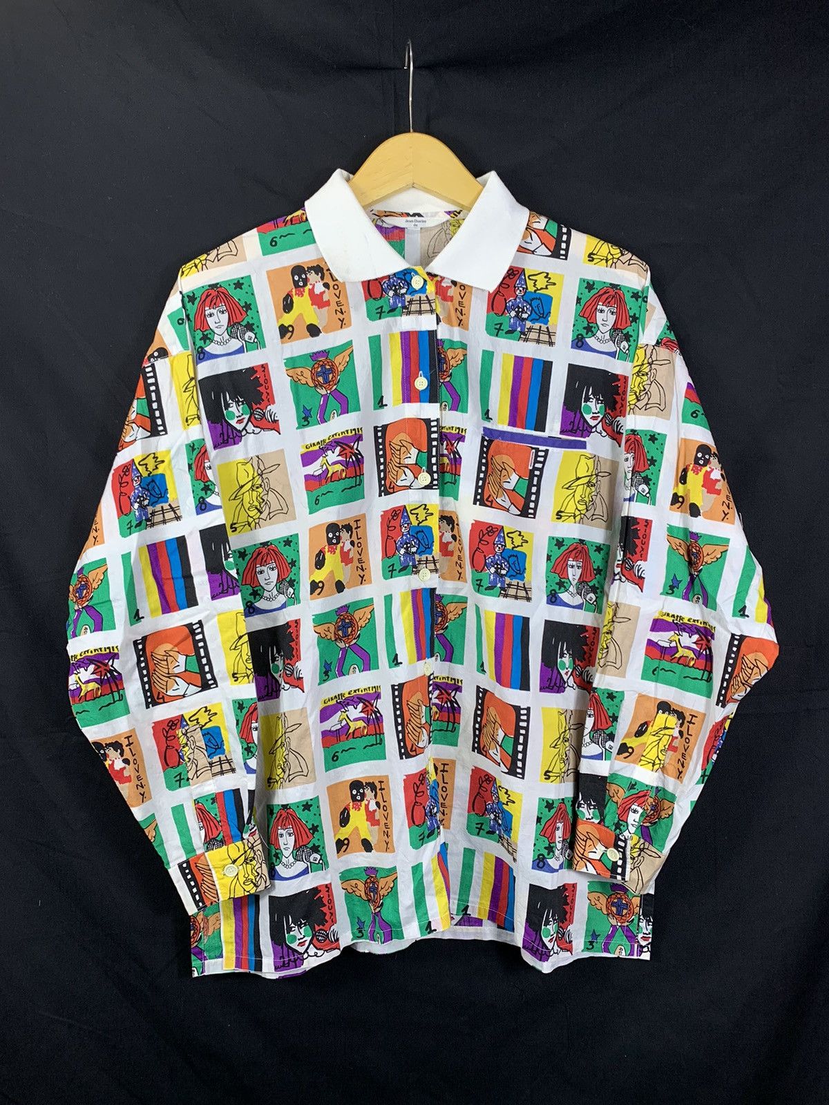 20471120 Jean Charles Castelbajac Art Full Print Button Shirt Size US L / EU 52-54 / 3 - 1 Thumbnail