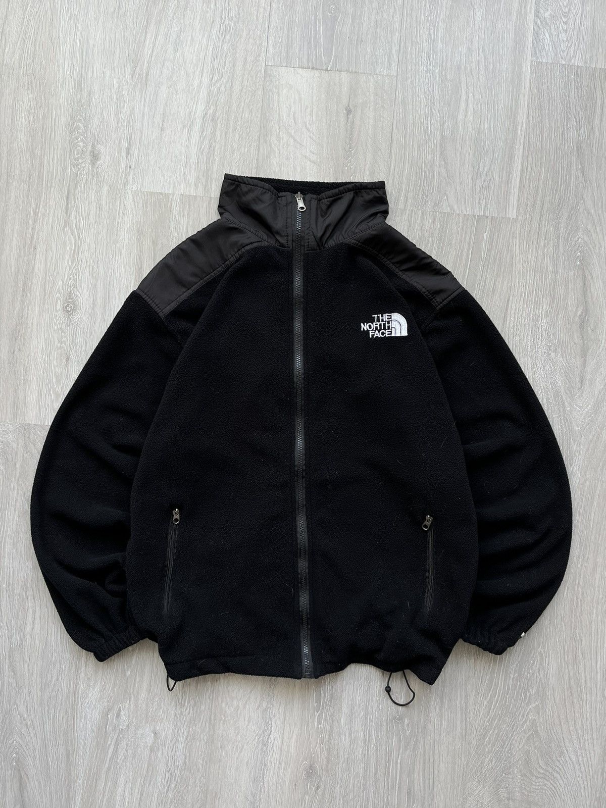 Pre-owned Outdoor Life X The North Face Vintage The North Face 90's Retro Nylon Fleece Jacket In Black