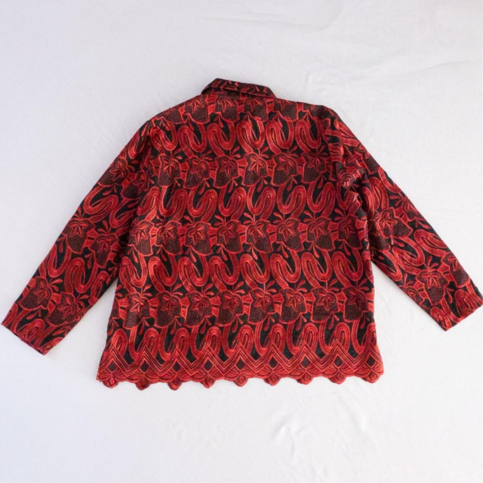 Other Drapers & Damons Black Red Jacket Womens XLarge Petite Size L / US 10 / IT 46 - 5 Thumbnail