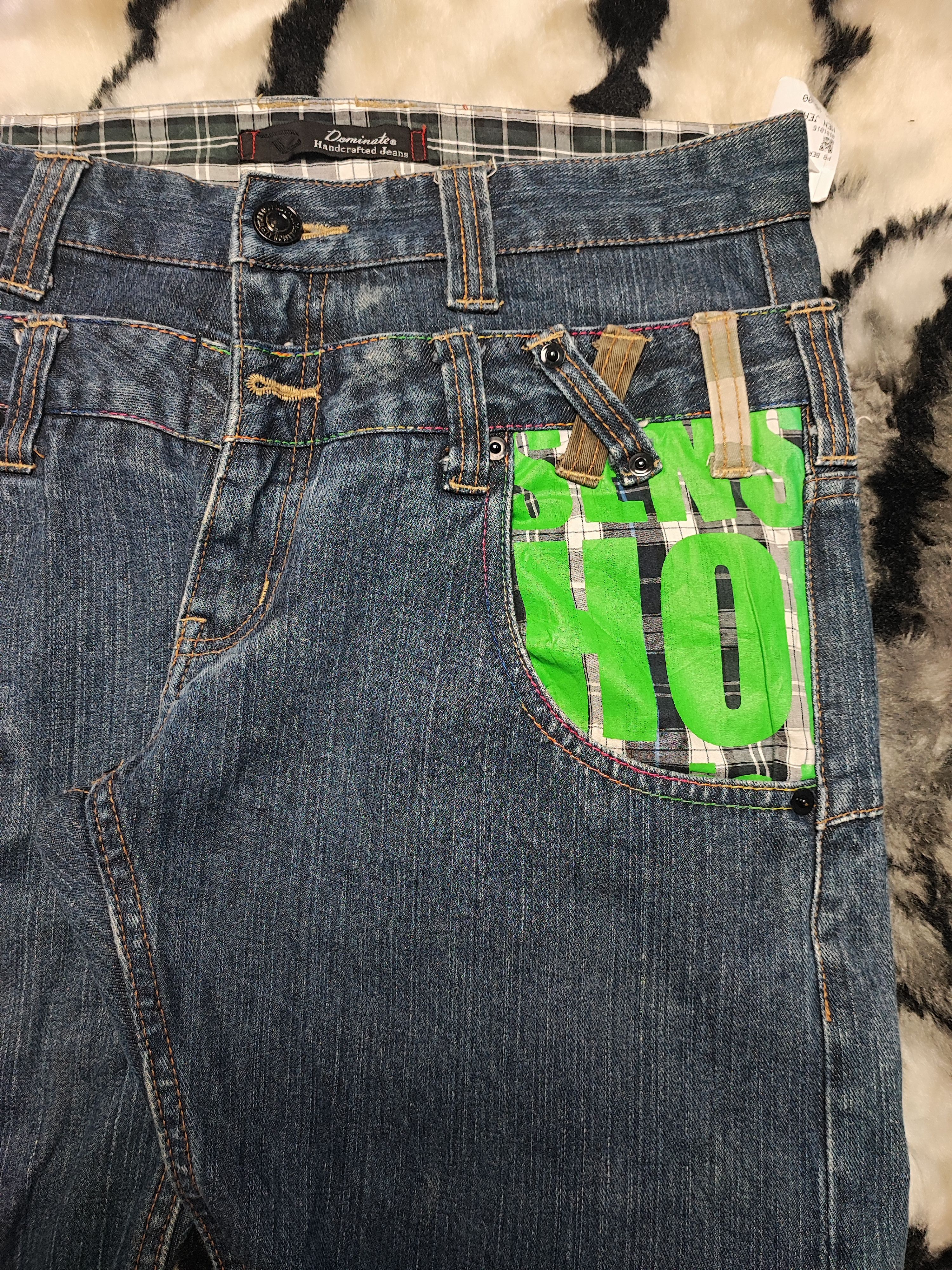 Designer Dominate Handcrafted Jeans Double Waist Size US 32 / EU 48 - 9 Thumbnail