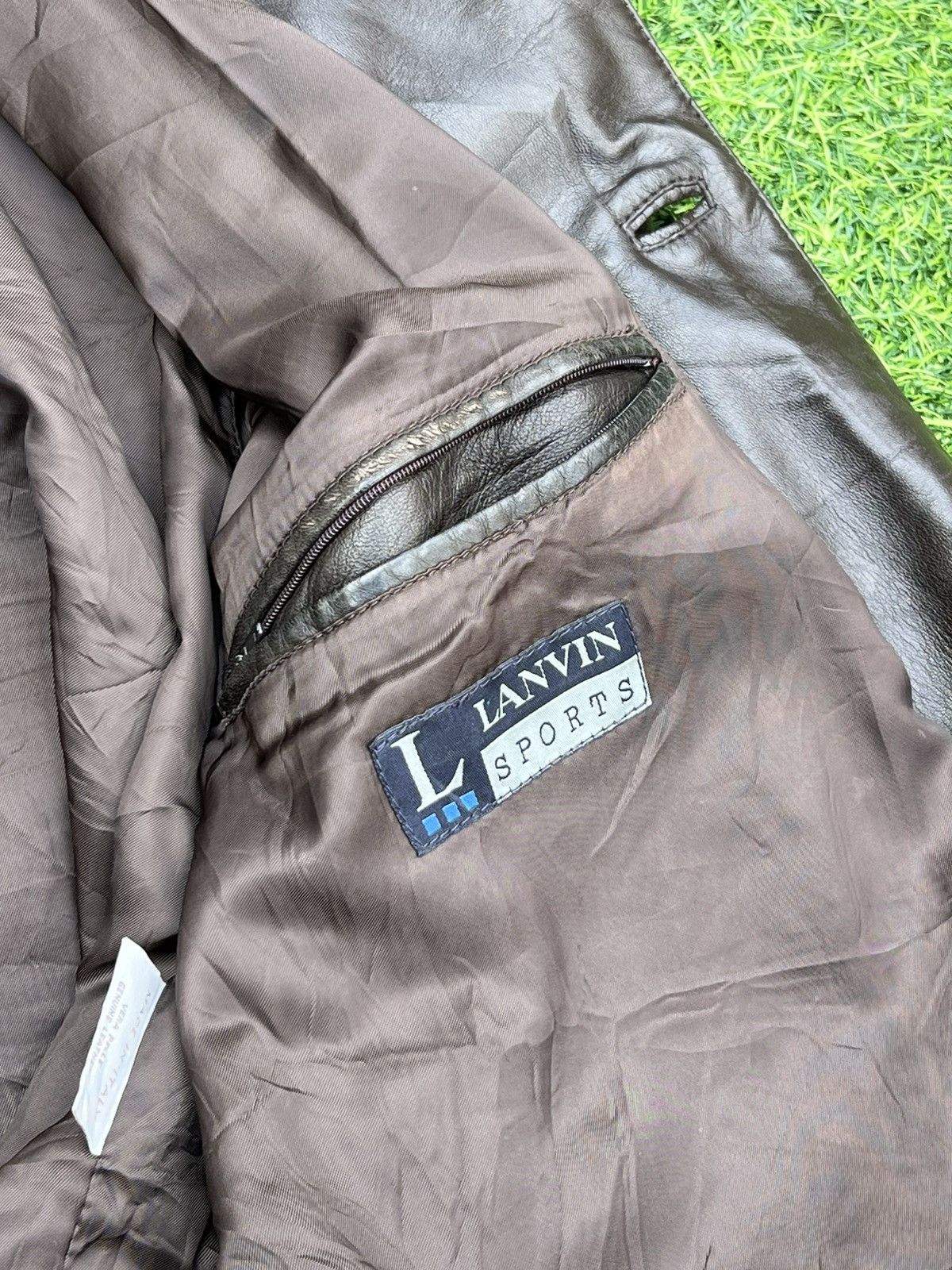 Lanvin Vintage Lanvin Sports Italian Leather Car Coat - Large Size US L / EU 52-54 / 3 - 17 Thumbnail