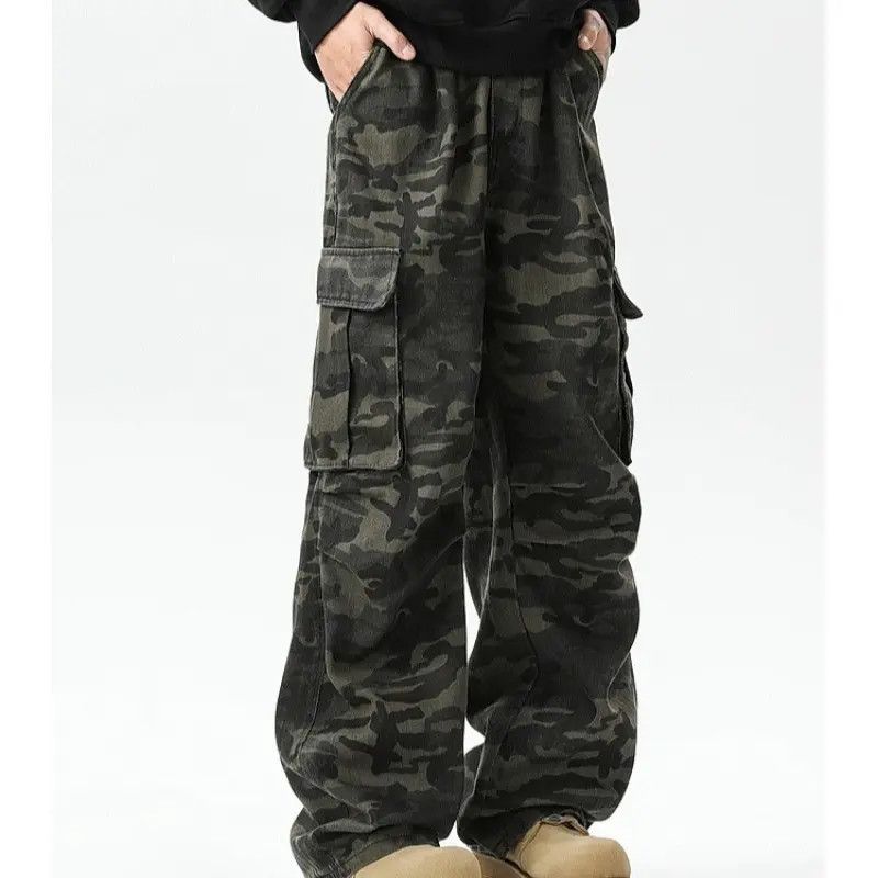 Japanese Brand Retro loose camouflage micro flared jeans Size US 32 / EU 48 - 2 Thumbnail