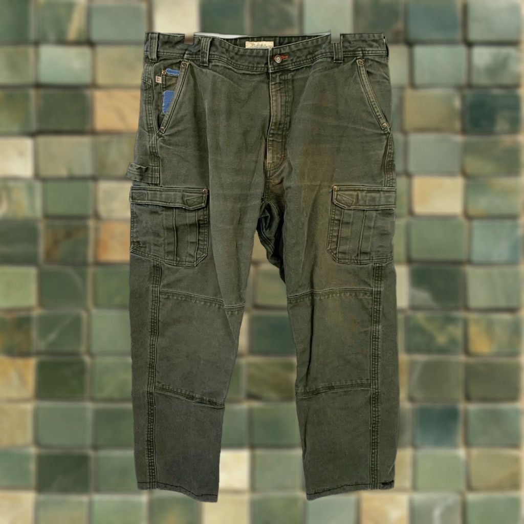 Vintage VINTAGE Cabela's Jeans Pants 905943 44x32 Green Cotton Denim Regular Straight Men Big & Tall Inseam 30.5" Zip fly Button Pockets Breathable Comfort Size US 43 - 1 Thumbnail