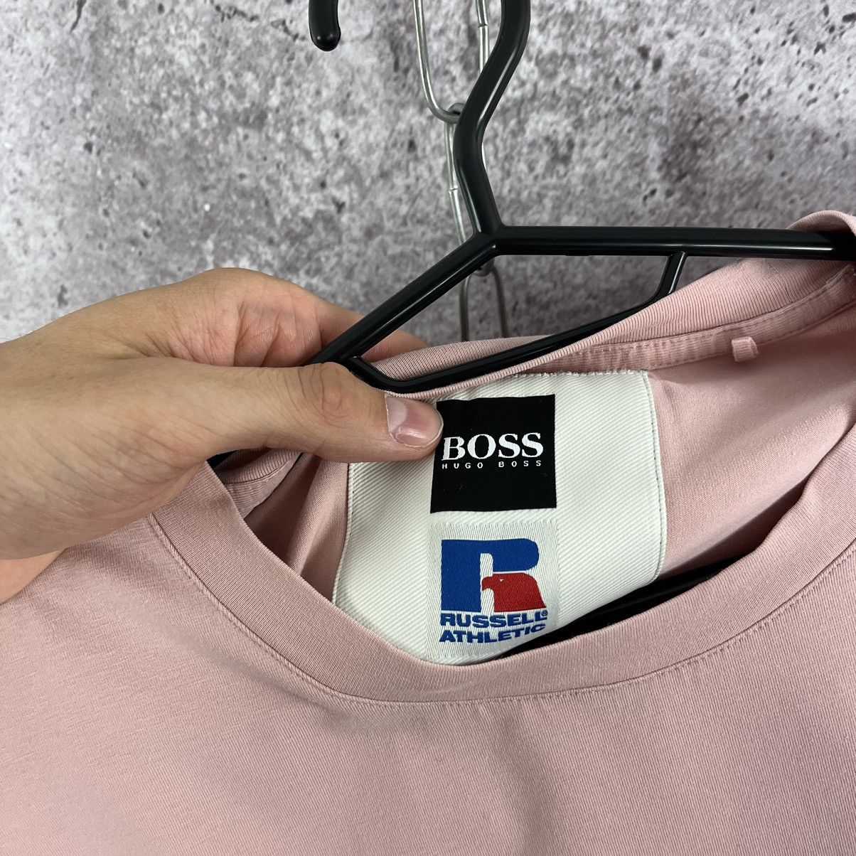 Hugo Boss Hugo Boss x Russel Athletic T-Shirt Big Logo Pink Size M Size US M / EU 48-50 / 2 - 11 Thumbnail