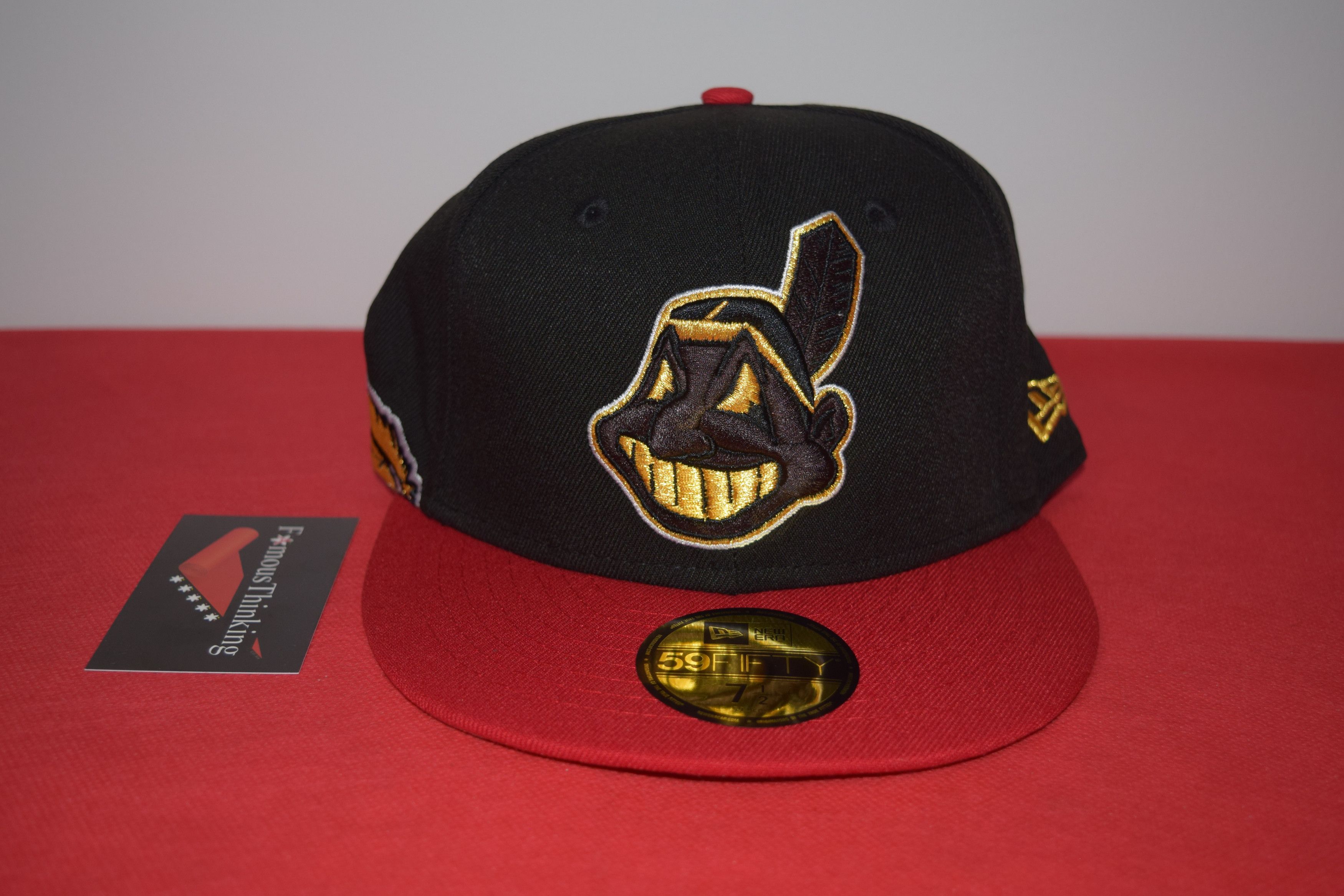 New Era New Era Cleveland Indians Chief Wahoo Feather Hat Size ONE SIZE - 2 Thumbnail