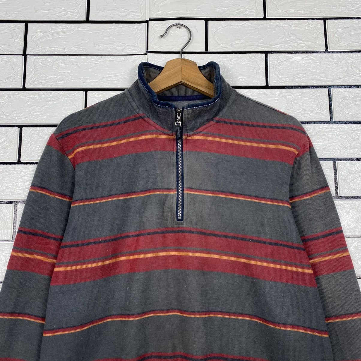 Issey Miyake 📌Vintage Anorak Sweatshirt Simple Life Striped Size US L / EU 52-54 / 3 - 4 Thumbnail