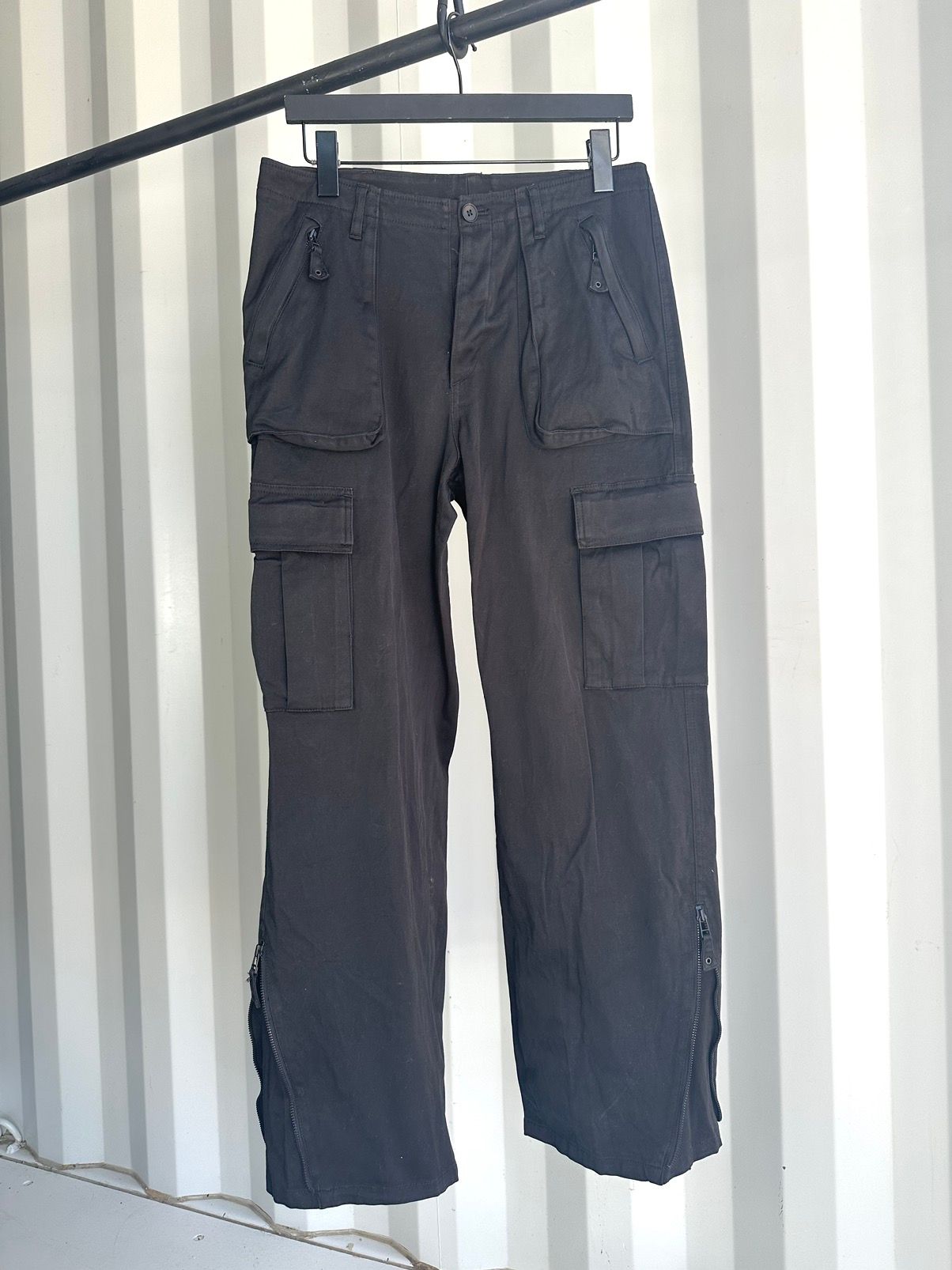 Pre-owned Jean Paul Gaultier Cargo Zip Flare Pants In Purple