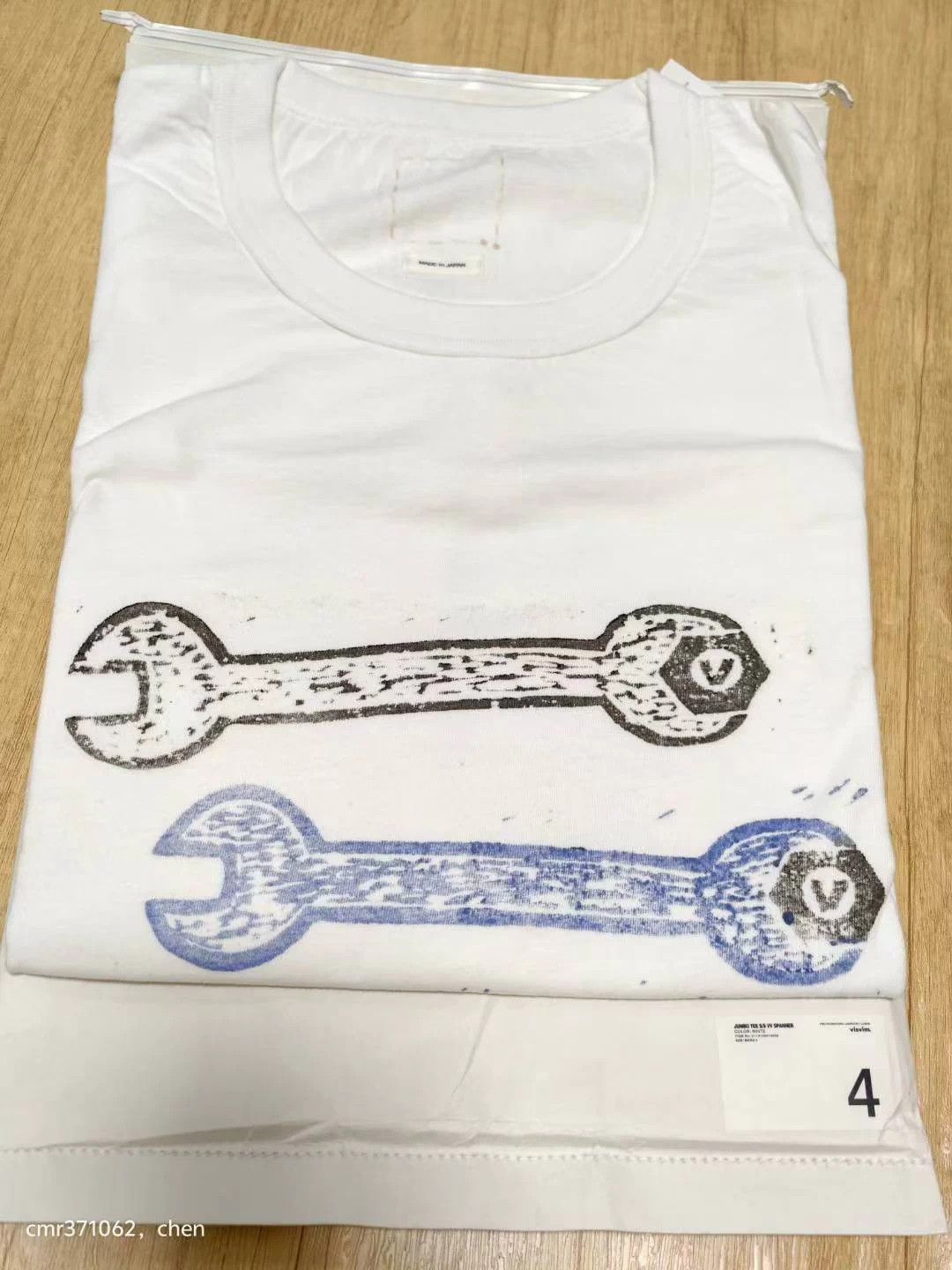 Visvim visvim 19ss jumbo tee vv spanner white 4 spanner print Size US XL / EU 56 / 4 - 3 Thumbnail