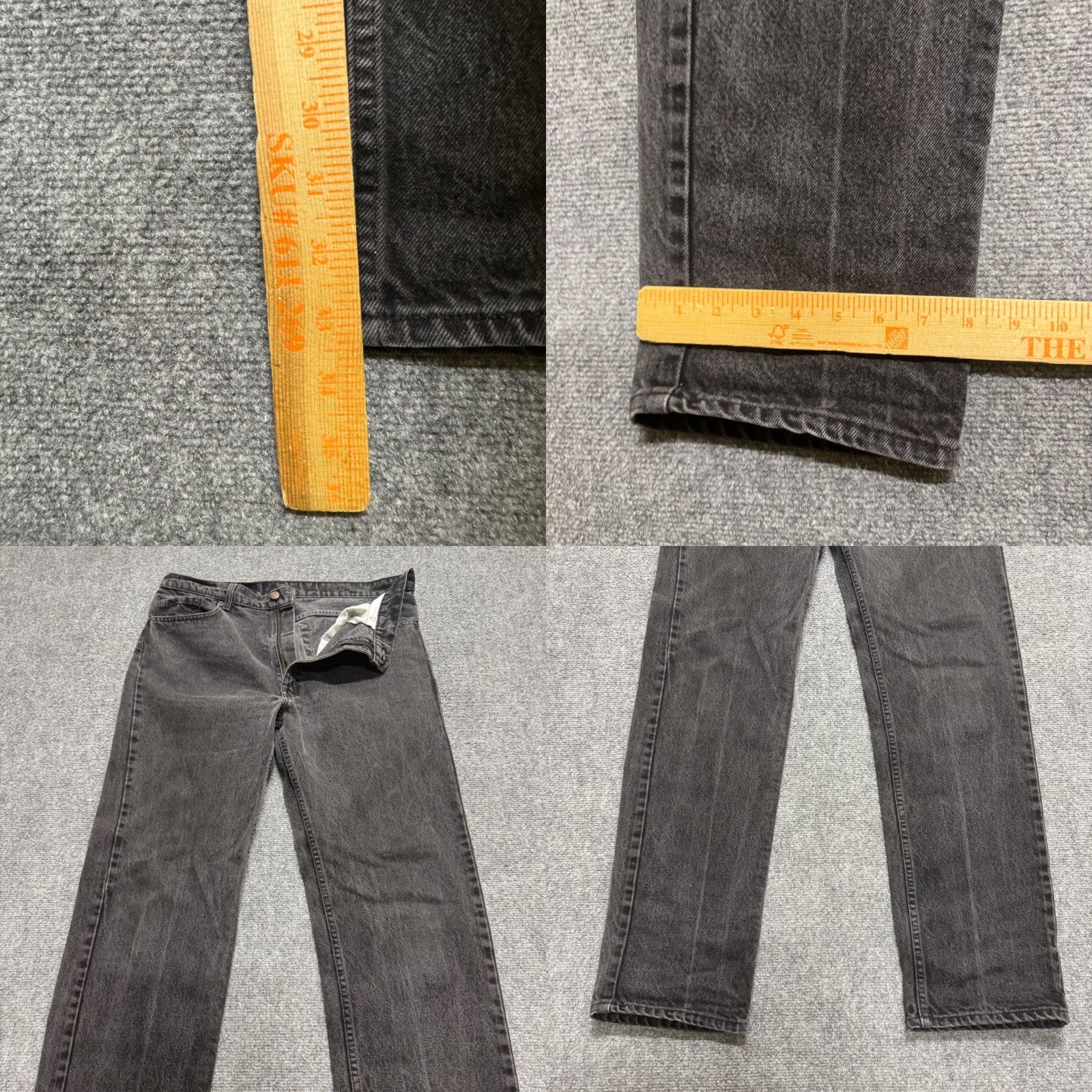 Vintage VINTAGE Levis 505 Jeans Mens 38x34 USA Made Paper Tag Black 90s Y2K Straight Size US 38 / EU 54 - 8 Thumbnail