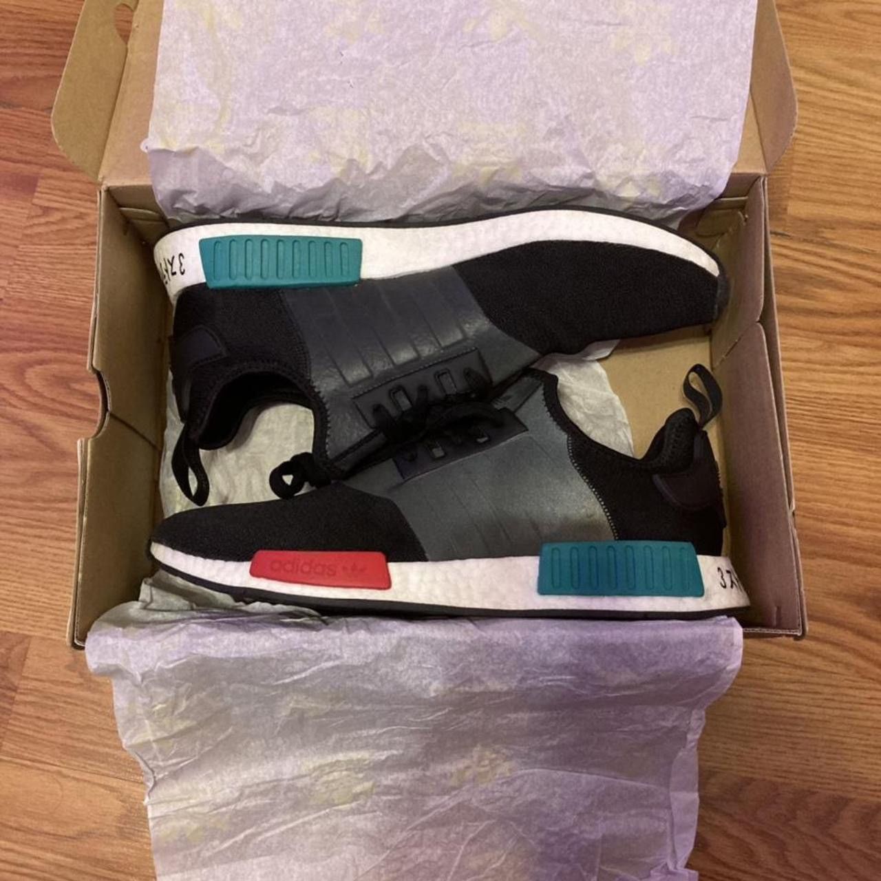 image of Nike Size 14 - Adidas Nmd R1 Japan Heel Shoes - Glory Green in Black, Men's