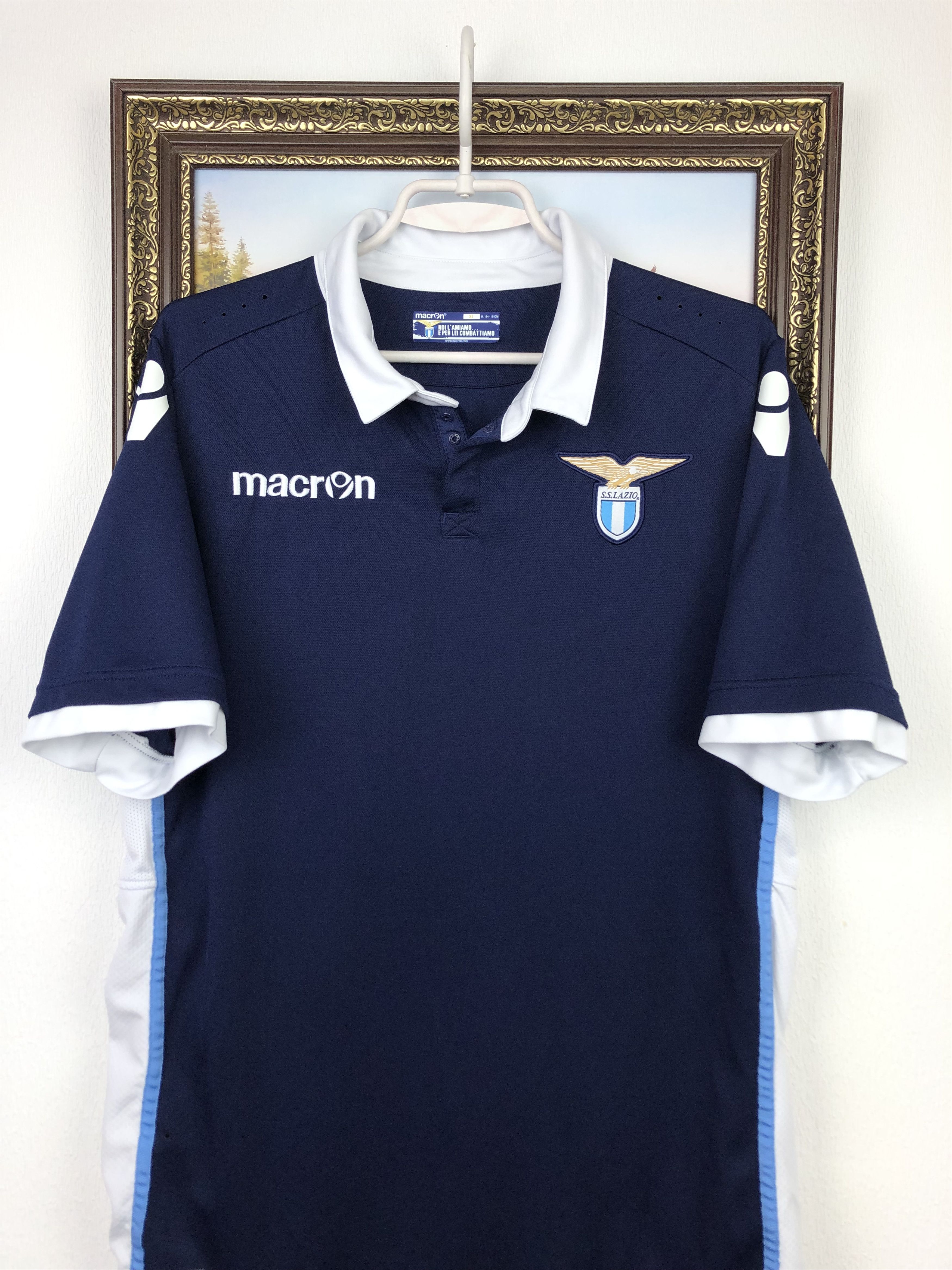 Macron Lazio football shirt 2016 Soccer #17 Immobile Jersey Maglia Size US XL / EU 56 / 4 - 4 Thumbnail