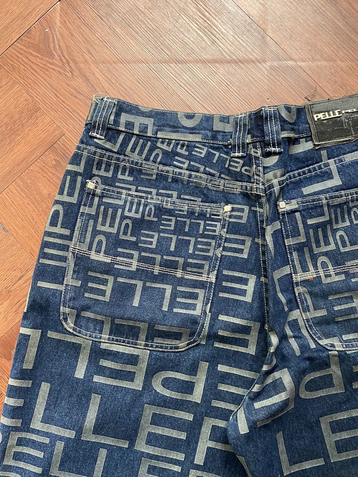 If Six Was Nine × Marc Buchanan × Pelle Pelle Pelle Pelle Baggy Fullprint Jeans Size US 38 / EU 54 - 10 Thumbnail