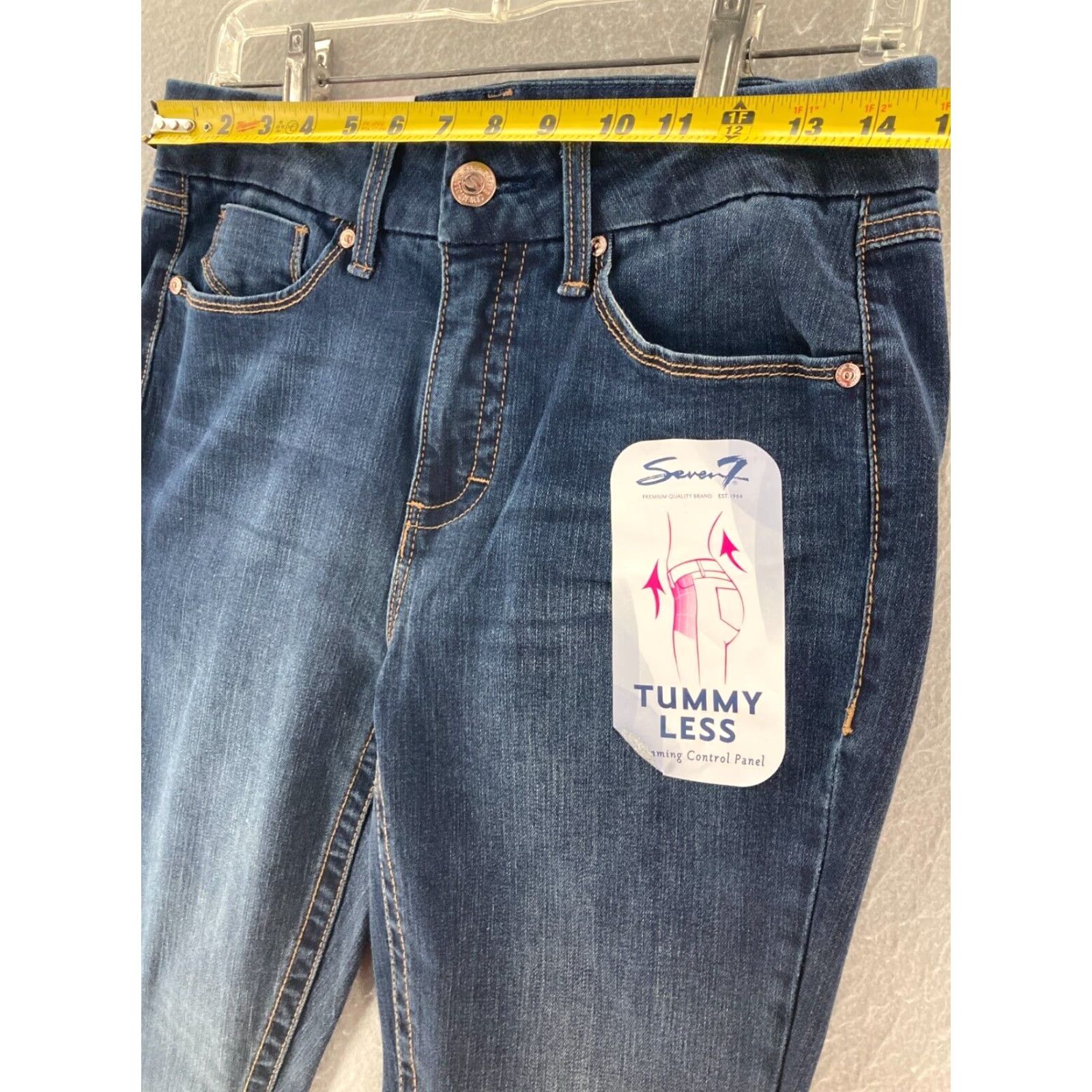 Vintage Seven7 Jeans Womens Slimming Mid Rise 6 Blue Denim 5-Pocket Jeans Mens? (Stop) Size 28" / US 6 / IT 42 - 2 Thumbnail