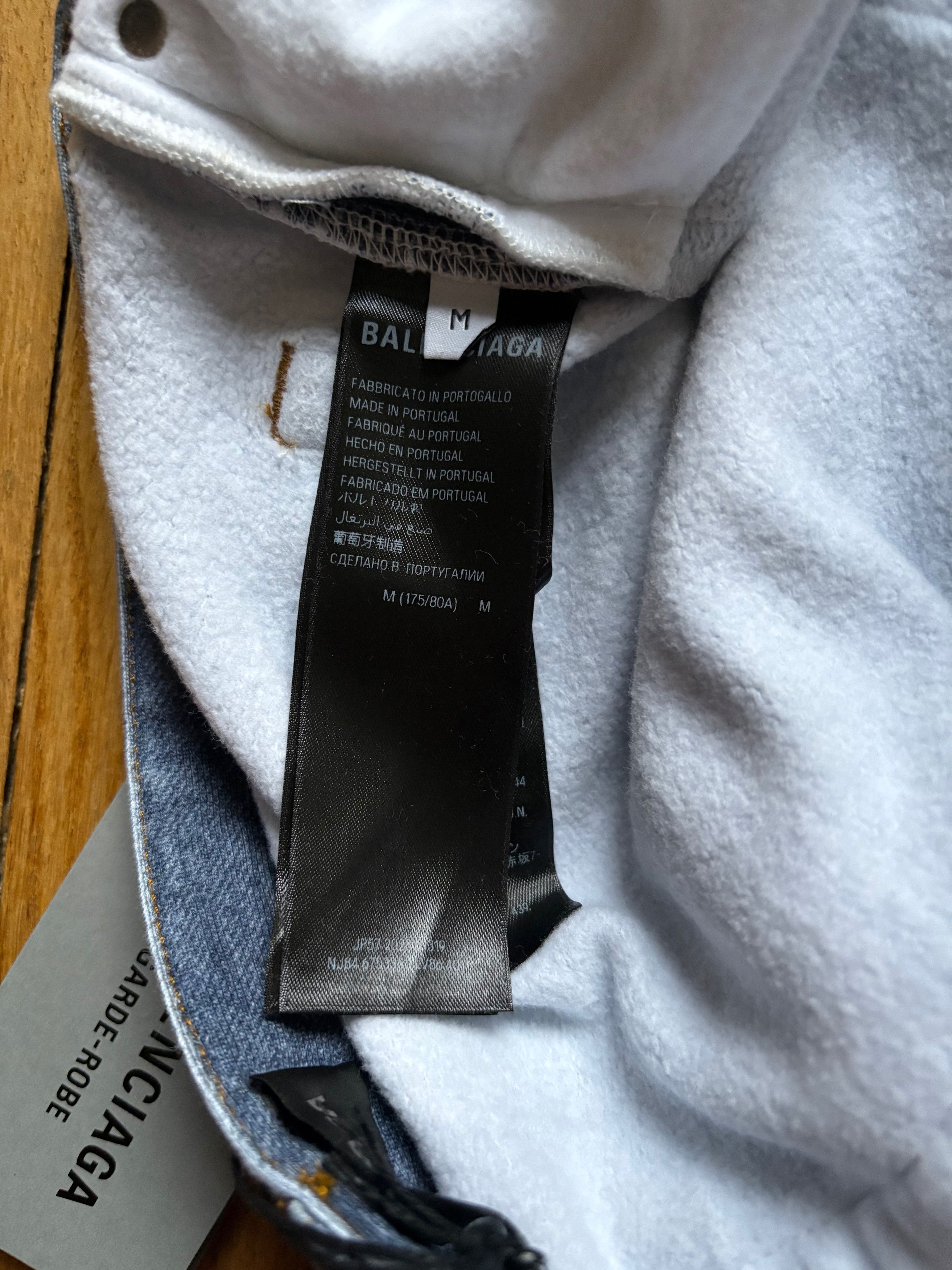 Balenciaga Balenciaga denim trompe l'oeil sweatpants / joggers Size US 34 / EU 50 - 8 Thumbnail