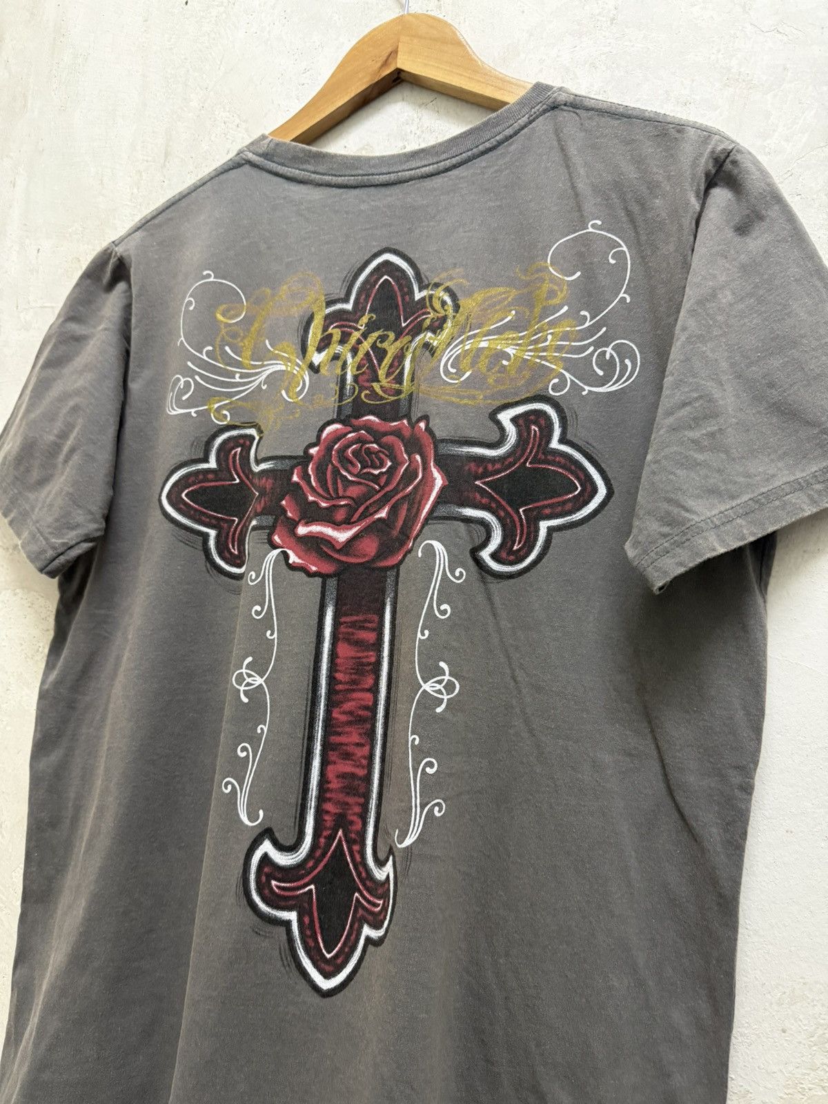 Affliction 2000s Minute Mirth affliction style Cross y2k Tees Size US L / EU 52-54 / 3 - 2 Thumbnail