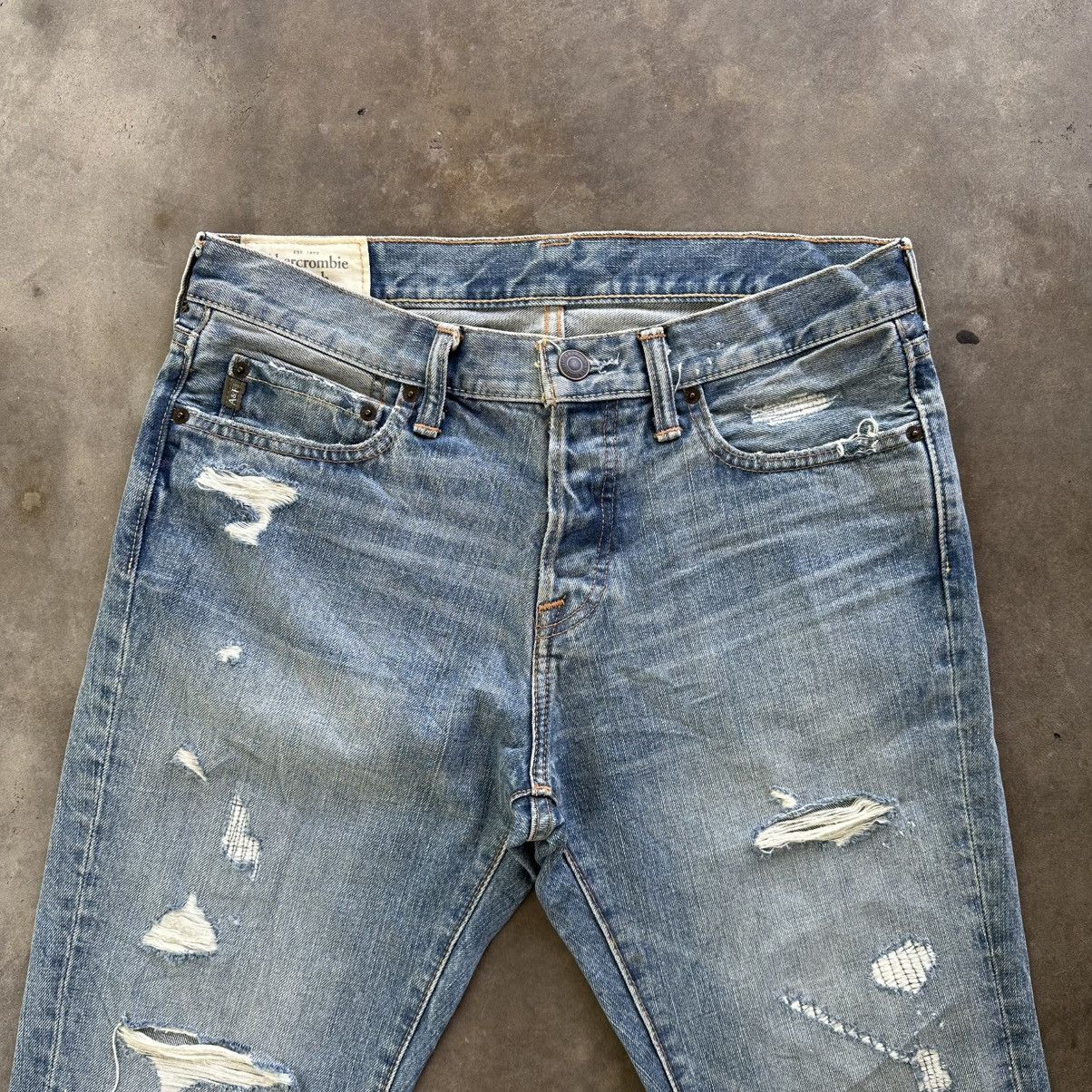 Vintage Abercrombie & Fitch Faded Distress Denim Jean Pant