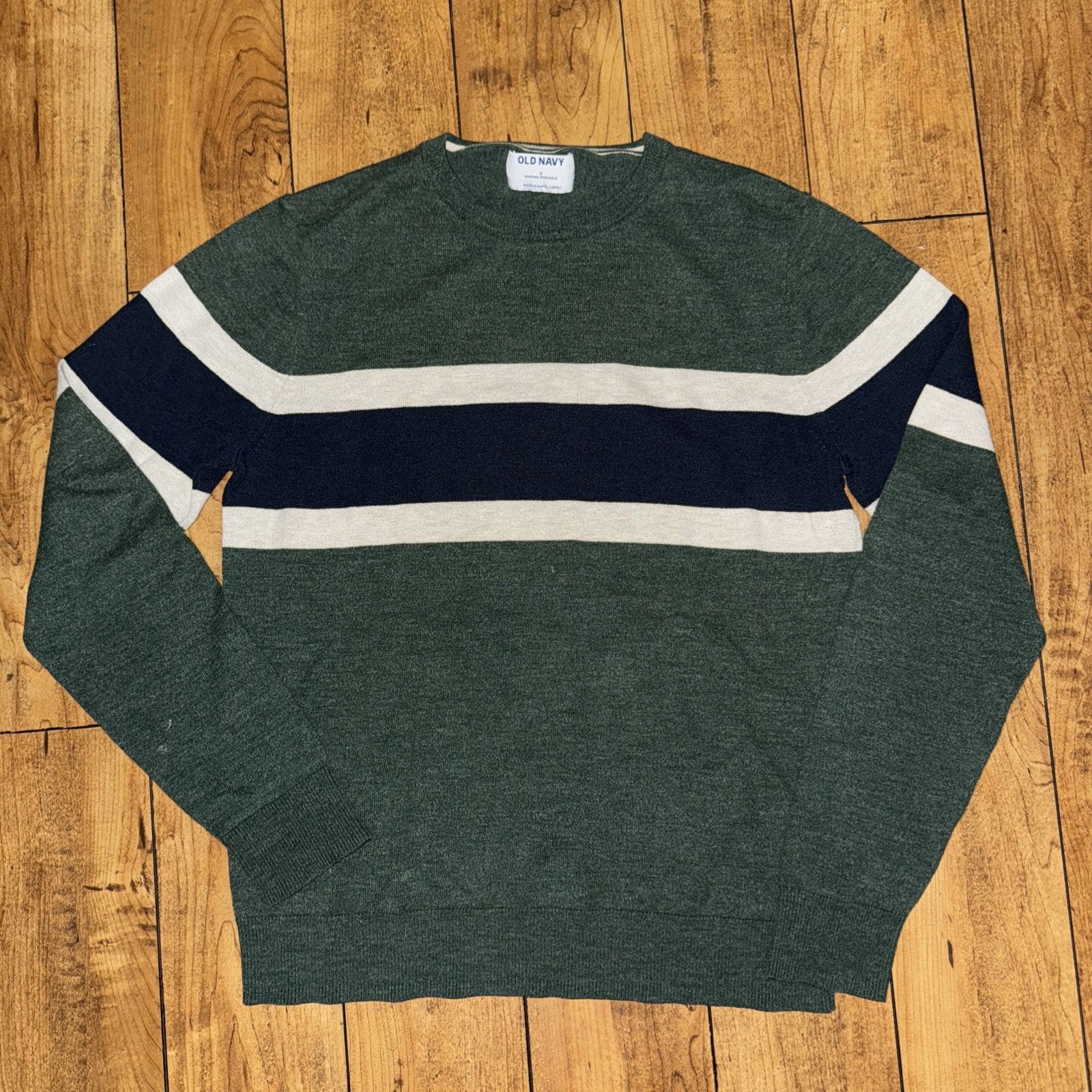 Old Navy × Vintage Old Navy Light Weight Knit Jumper Sweater S 19x23 Green Size US S / EU 44-46 / 1 - 1 Thumbnail