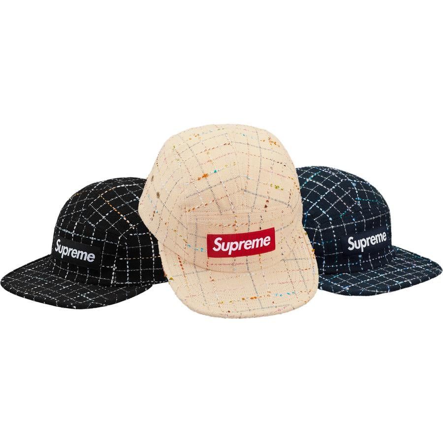 Supreme Supreme Boucle Camp Cap Black White Grid FW18 BOGO Size ONE SIZE - 13 Thumbnail